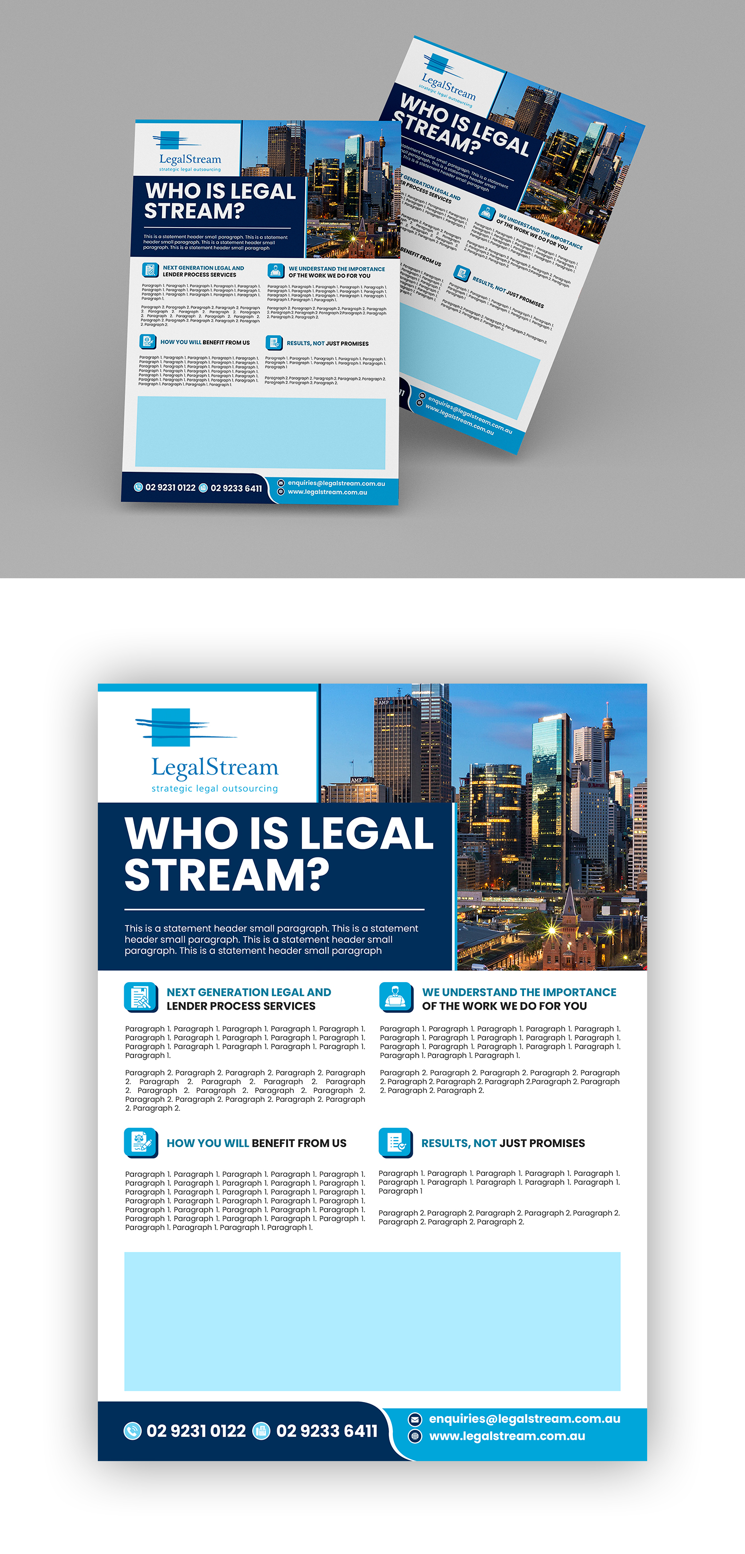 Design de Flyer par debdesign pour LegalStream Australia Pty Ltd | Design #30396161
