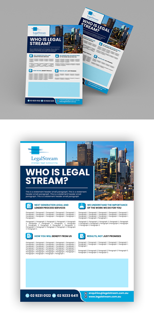 Flyer Design by debdesign for LegalStream Australia Pty Ltd | Design: #30396161