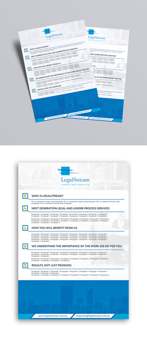 Flyer Design by debdesign for LegalStream Australia Pty Ltd | Design: #30396225