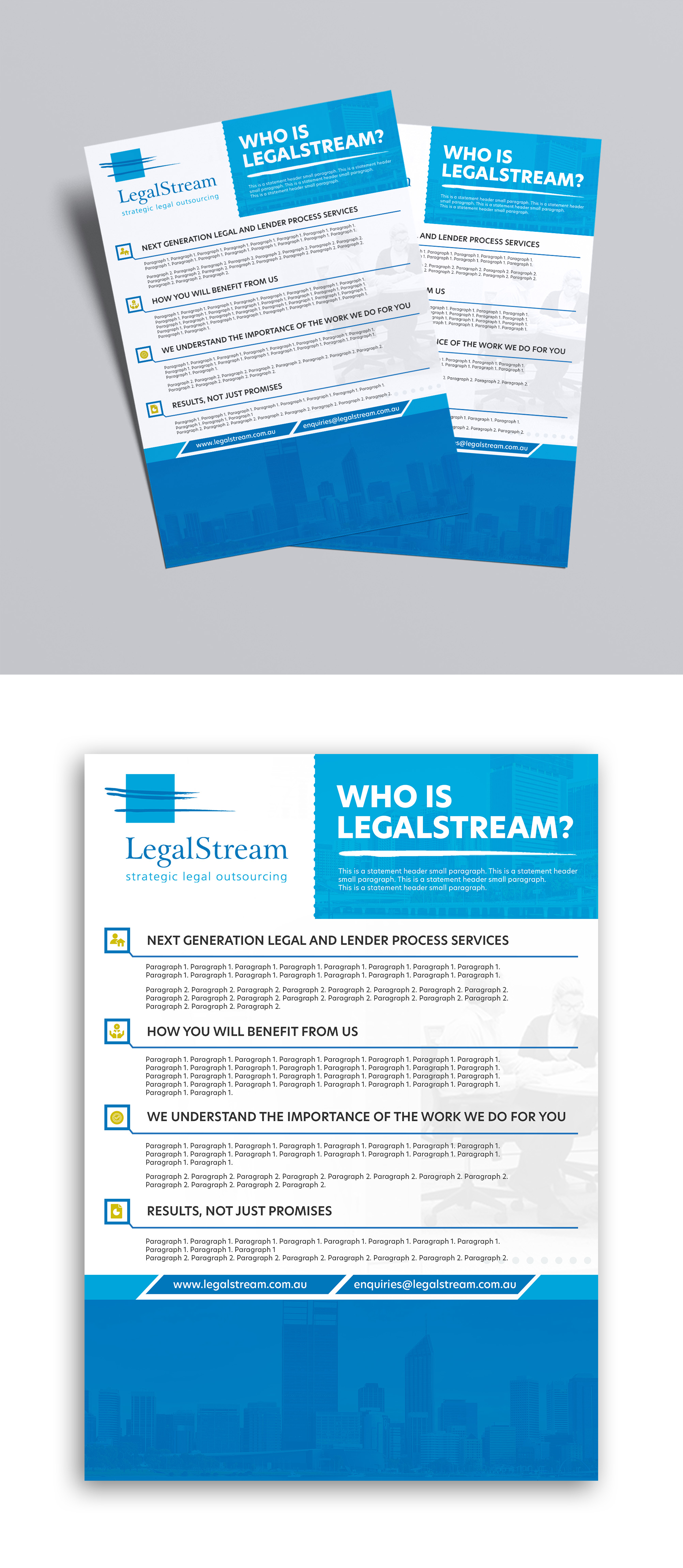 Design de Flyer par debdesign pour LegalStream Australia Pty Ltd | Design #30396226