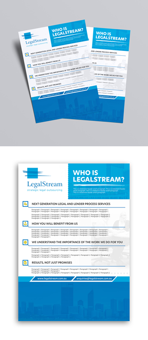 Flyer Design by debdesign for LegalStream Australia Pty Ltd | Design: #30396226