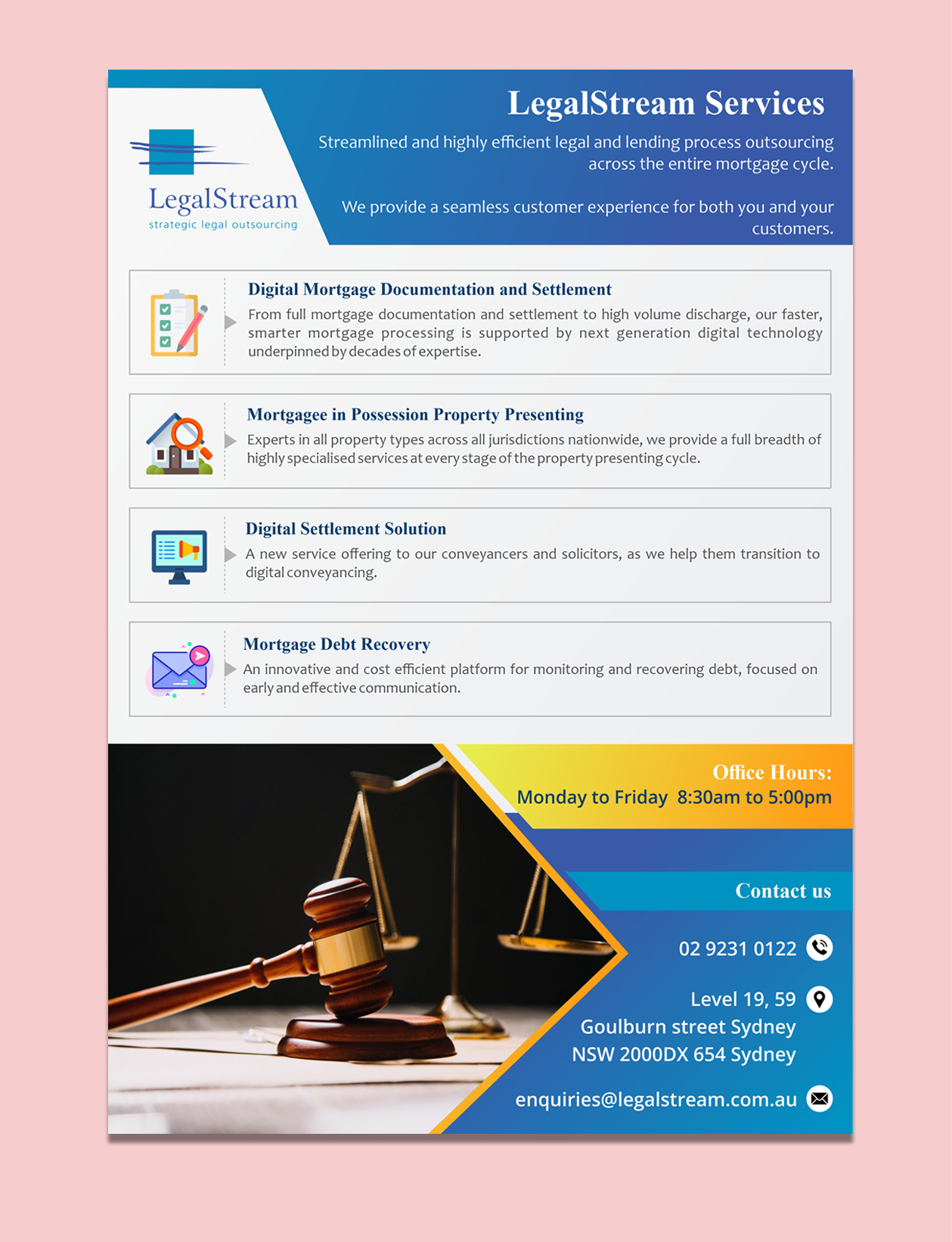 Flyer Design by OwnDesign for LegalStream Australia Pty Ltd | Design #30396214