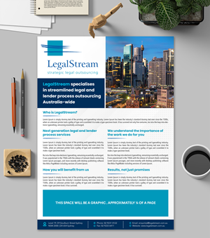 Flyer Design by SAI DESIGNS for LegalStream Australia Pty Ltd | Design: #30396999