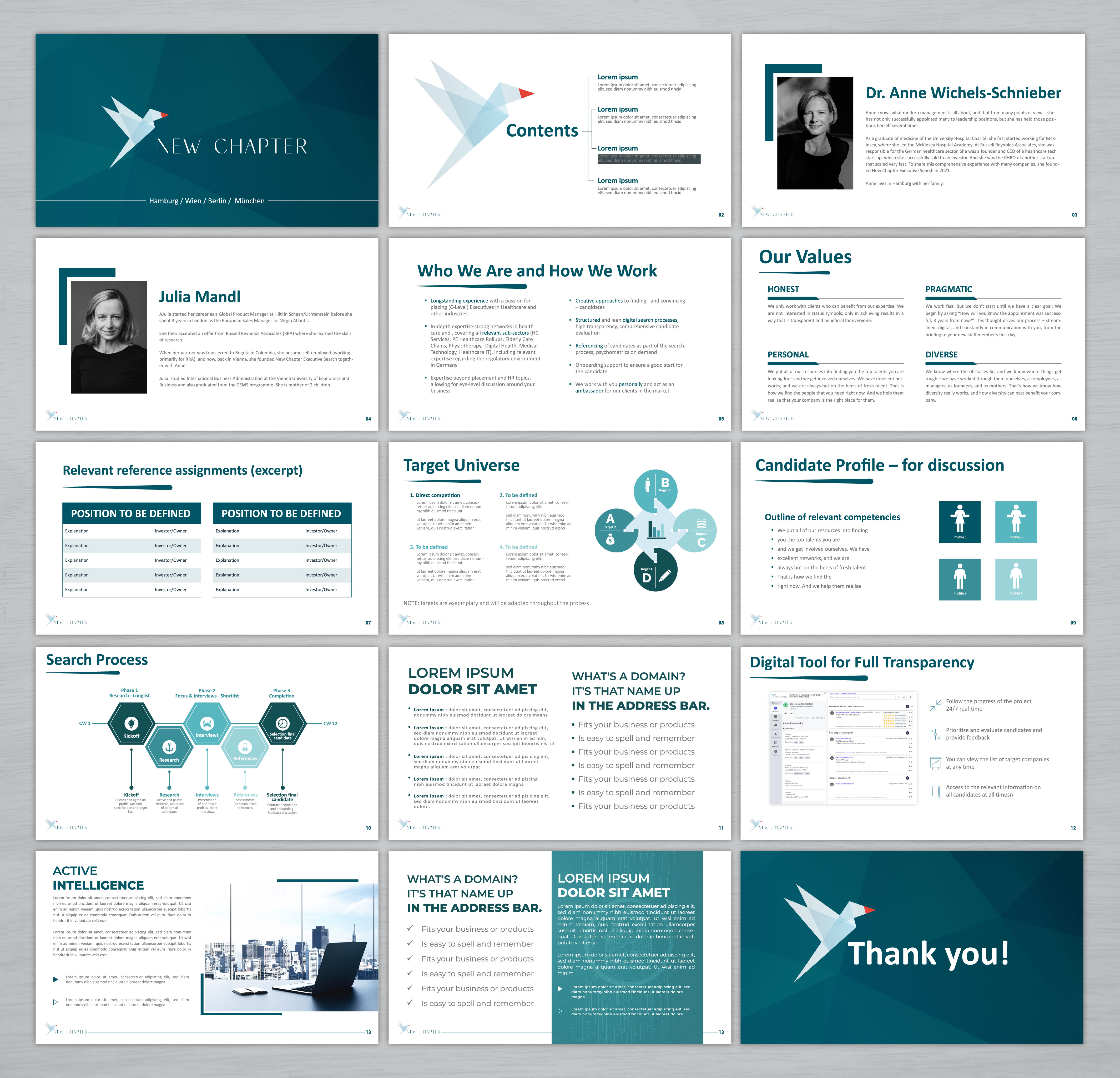 PowerPoint Design by artbitin for New Chapter Executive Search GmbH | Design #30421774