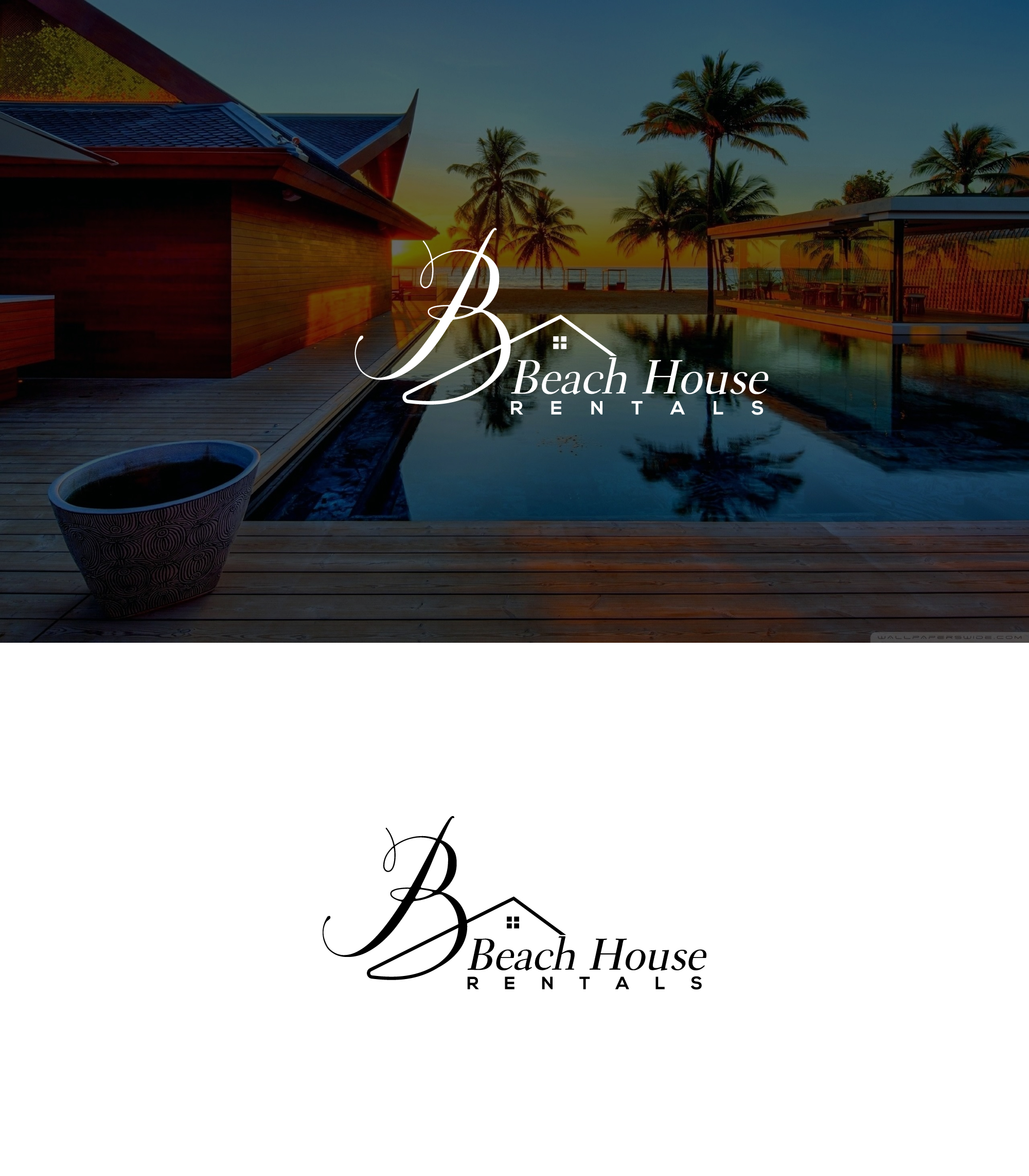 Logo Design by ladia_design for Beach House Rentals  | Design #30401900