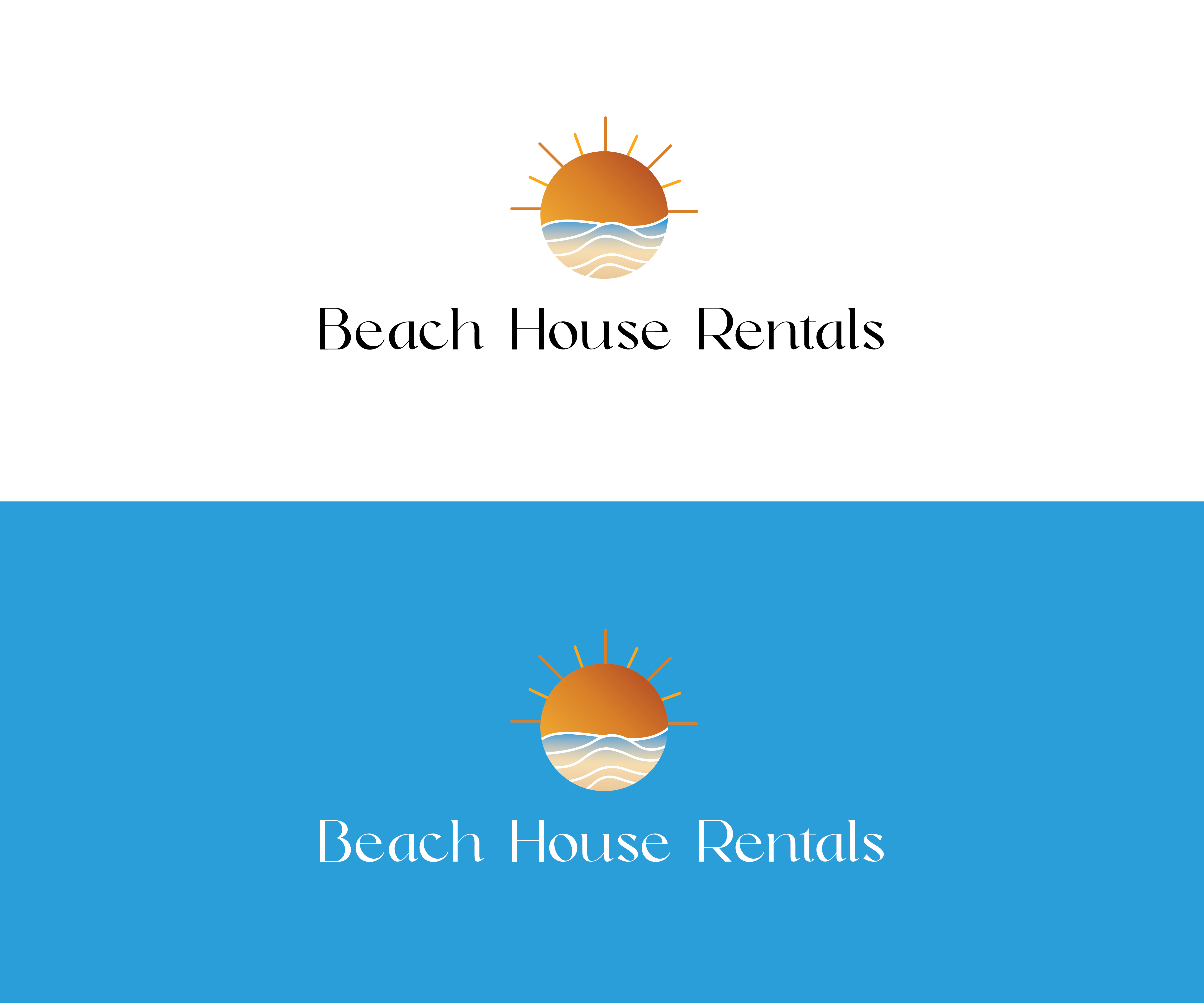 Logo Design by Tube light for Beach House Rentals  | Design #30436491