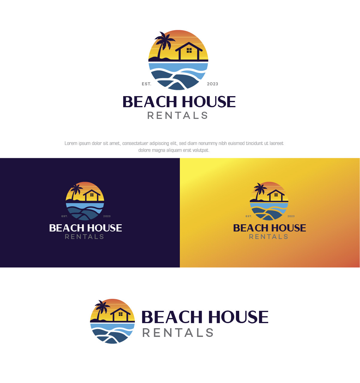 Logo Design by designgreen for Beach House Rentals  | Design #30417826