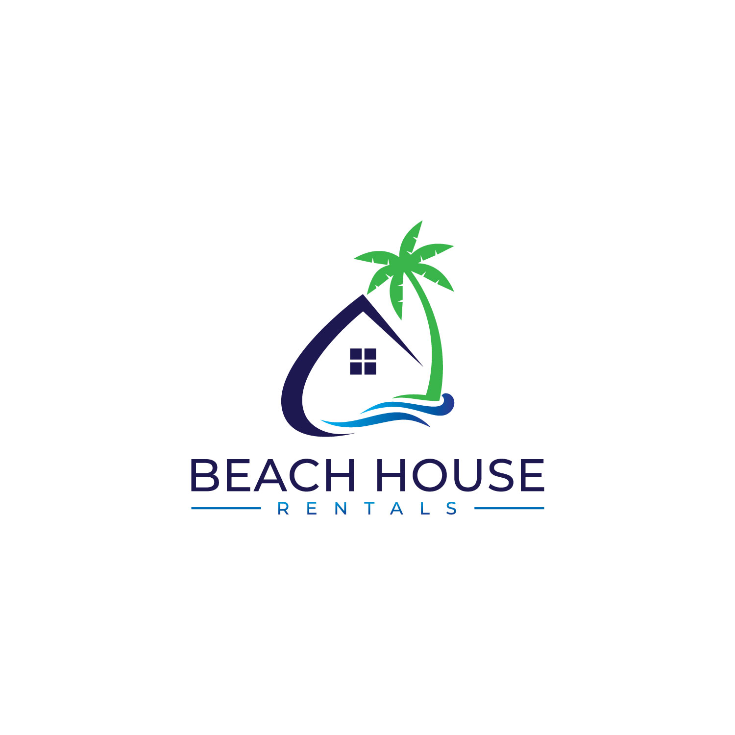 Logo-Design von LAXMI DESIGNHUB für Beach House Rentals  | Design #30402291