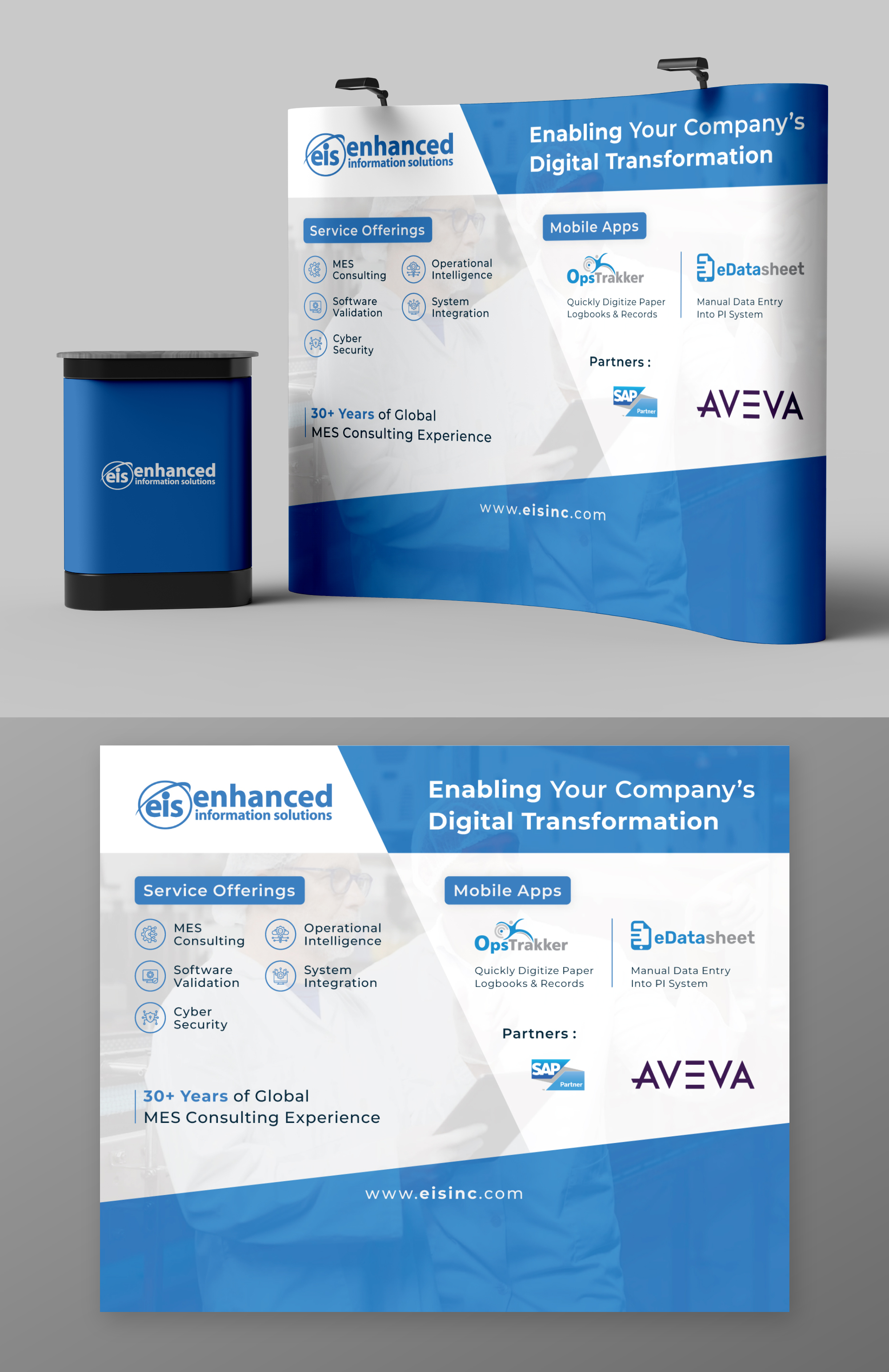 Trade Show Booth Design by KreativeMadz for Enhanced Information Solutions | Design #30433807