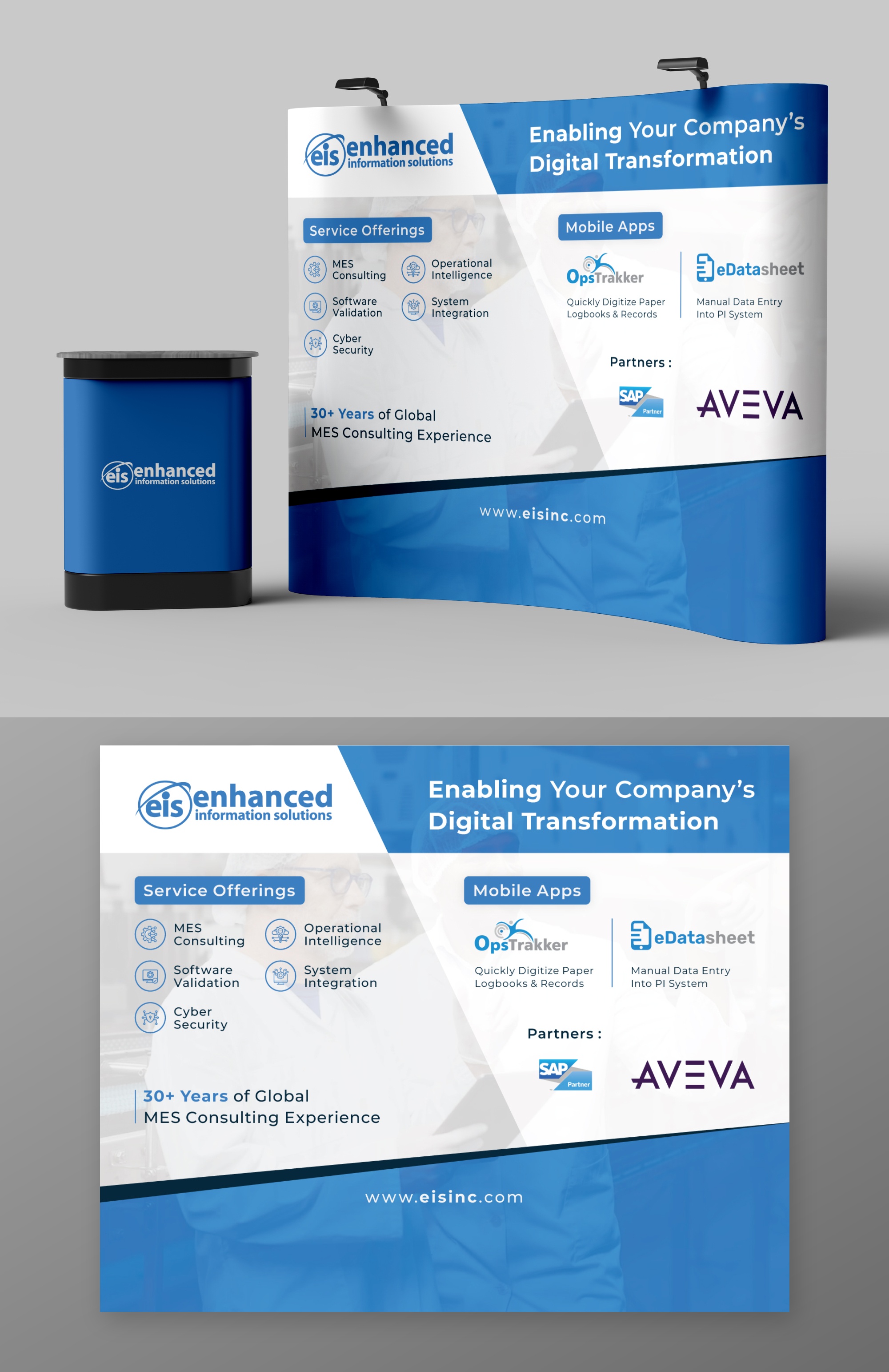 Trade Show Booth Design by KreativeMadz for Enhanced Information Solutions | Design #30433960