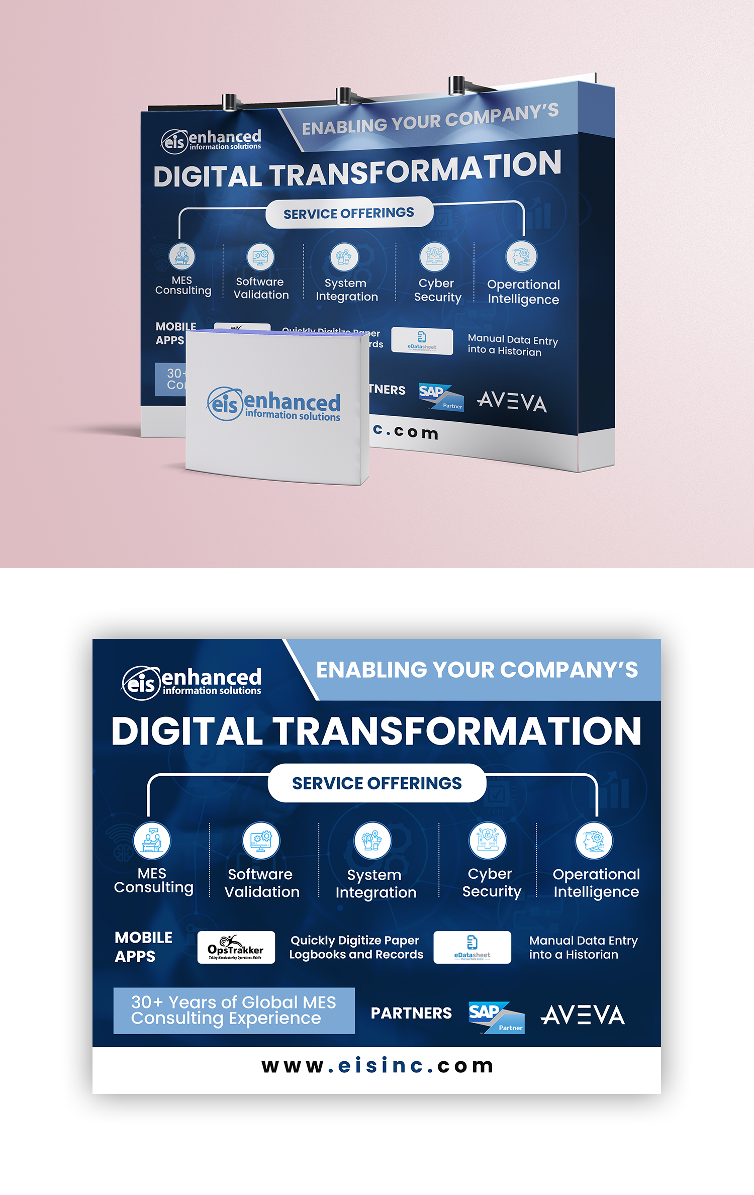 Trade Show Booth Design by debdesign for Enhanced Information Solutions | Design #30412179