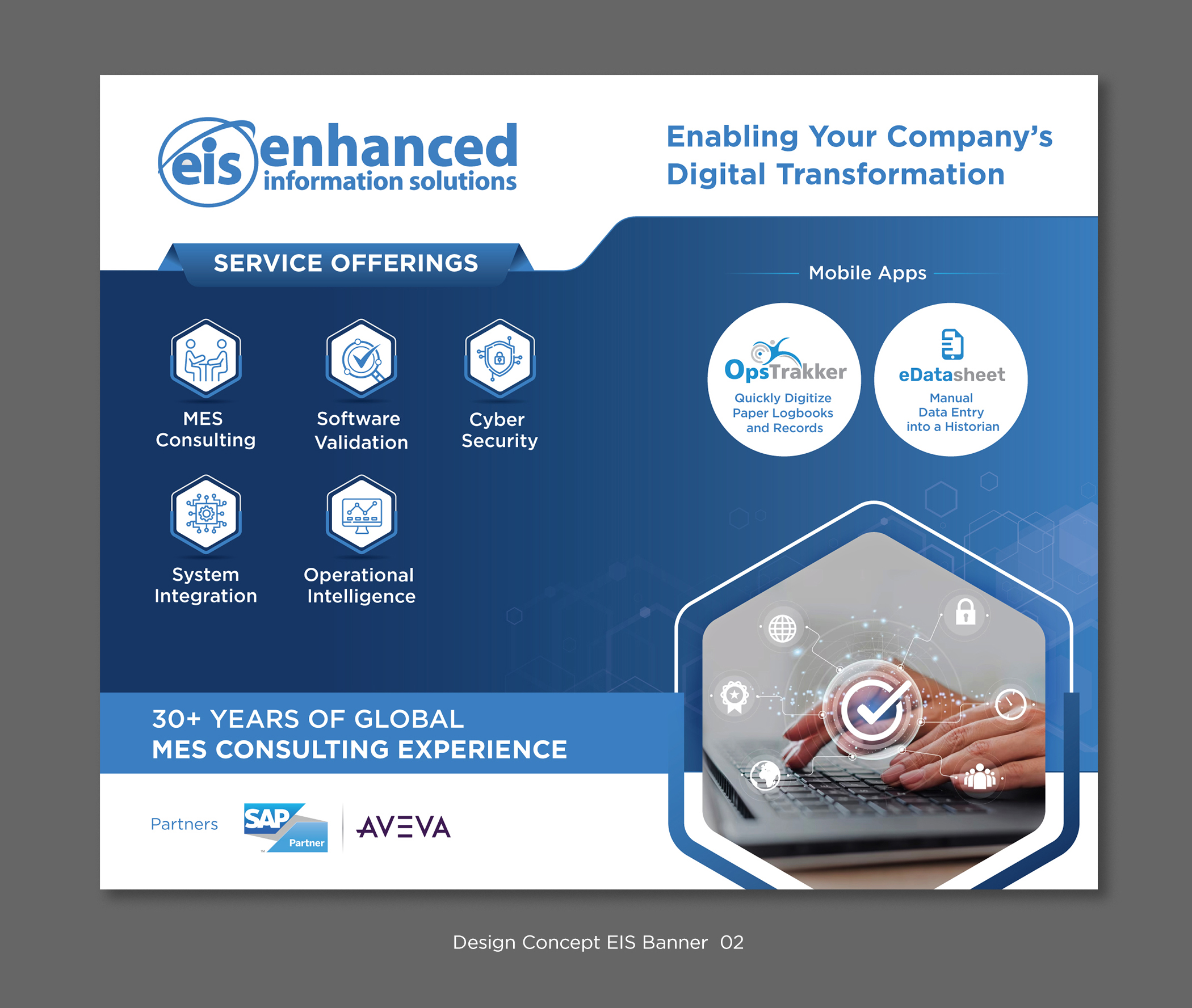 Trade Show Booth Design by D Creative for Enhanced Information Solutions | Design #30422923