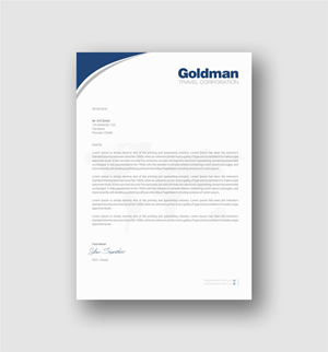Design de Papeterie par INDIAN_Ashok pour Goldman Travel Corporation | Design : #30417905