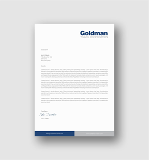 Design de Papeterie par INDIAN_Ashok pour Goldman Travel Corporation | Design : #30417909