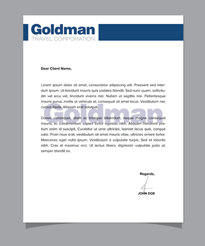 Design de Papeterie par H4R5Z pour Goldman Travel Corporation | Design : #30419628