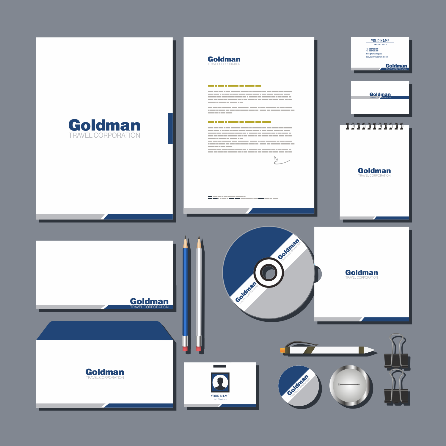Schreibwaren-Design von Tangantengen für Goldman Travel Corporation | Design #30416787