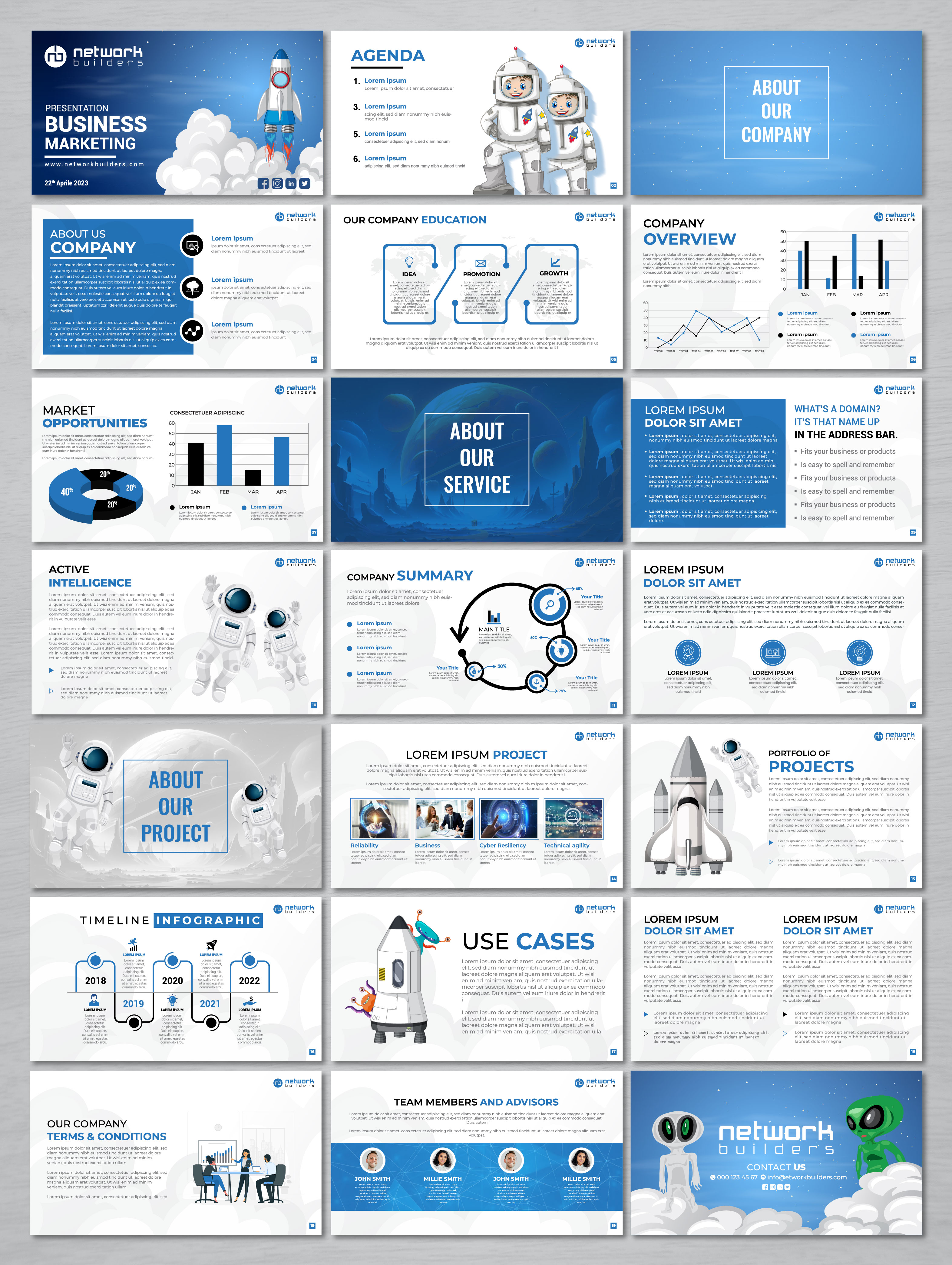 PowerPoint-Design von artbitin für Network Builders IT | Design #30432061