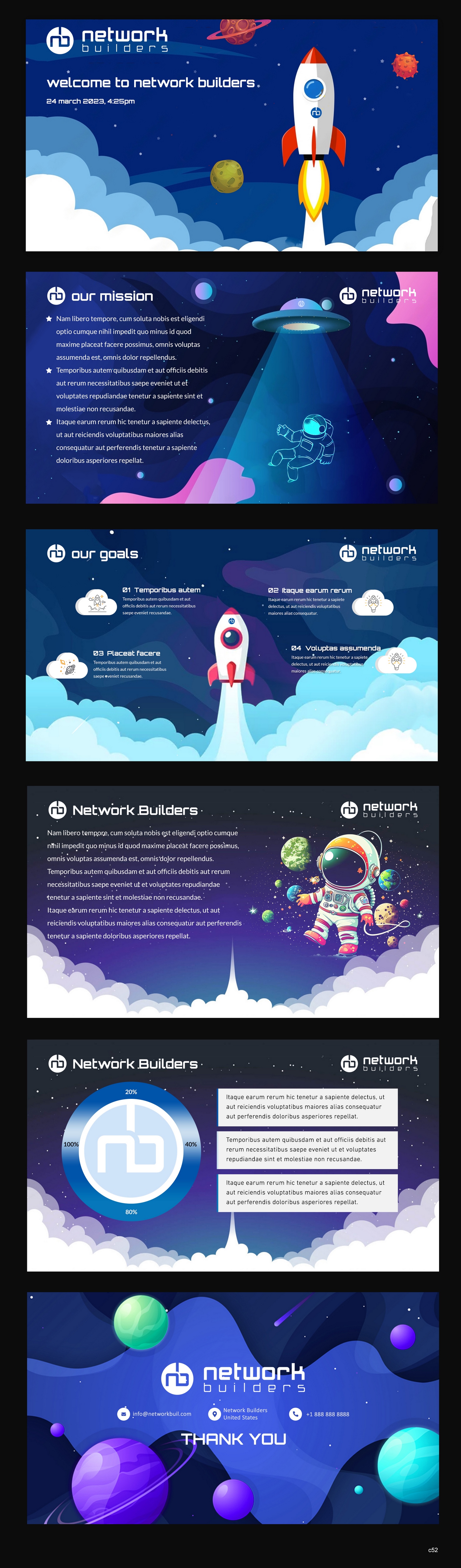 PowerPoint-Design von pb für Network Builders IT | Design #30419166