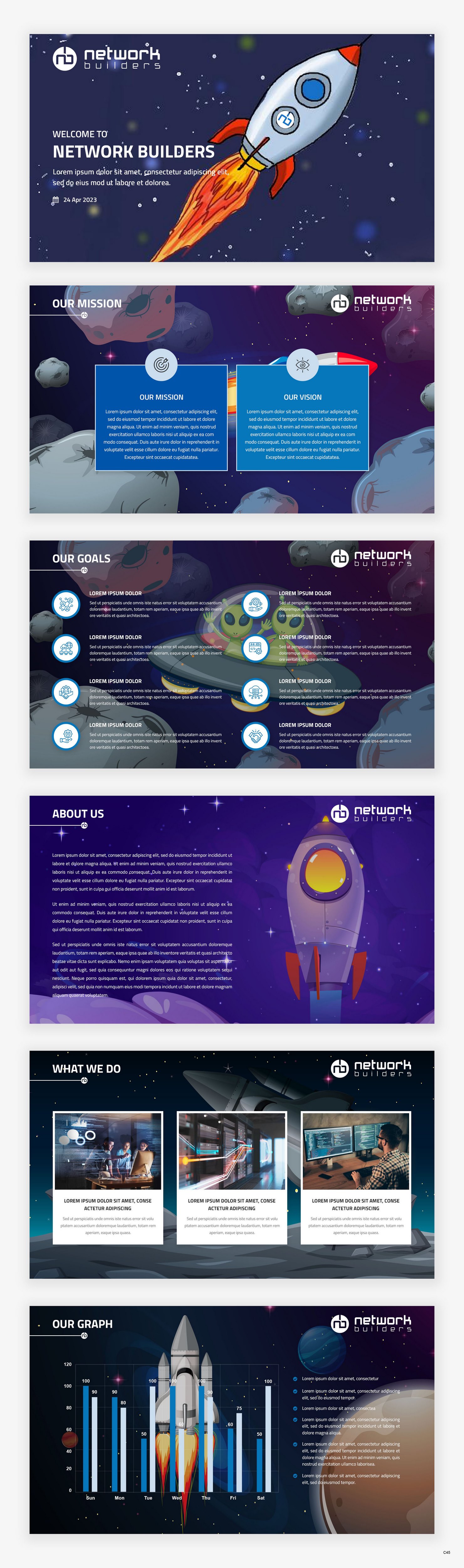 PowerPoint-Design von pb für Network Builders IT | Design #30419167