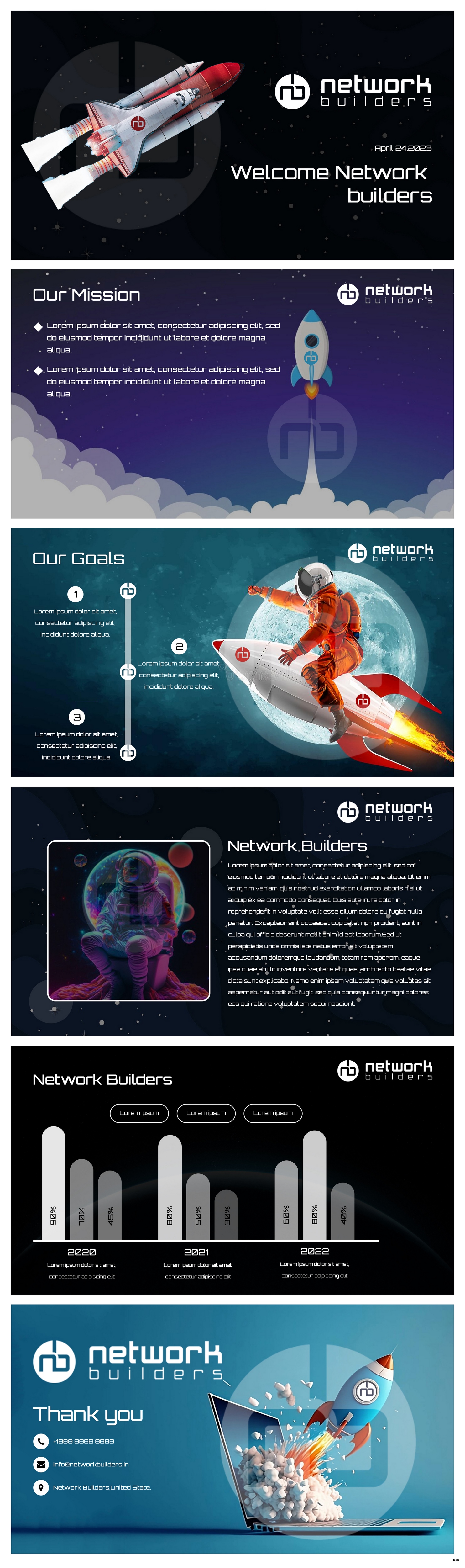 PowerPoint-Design von pb für Network Builders IT | Design #30419181