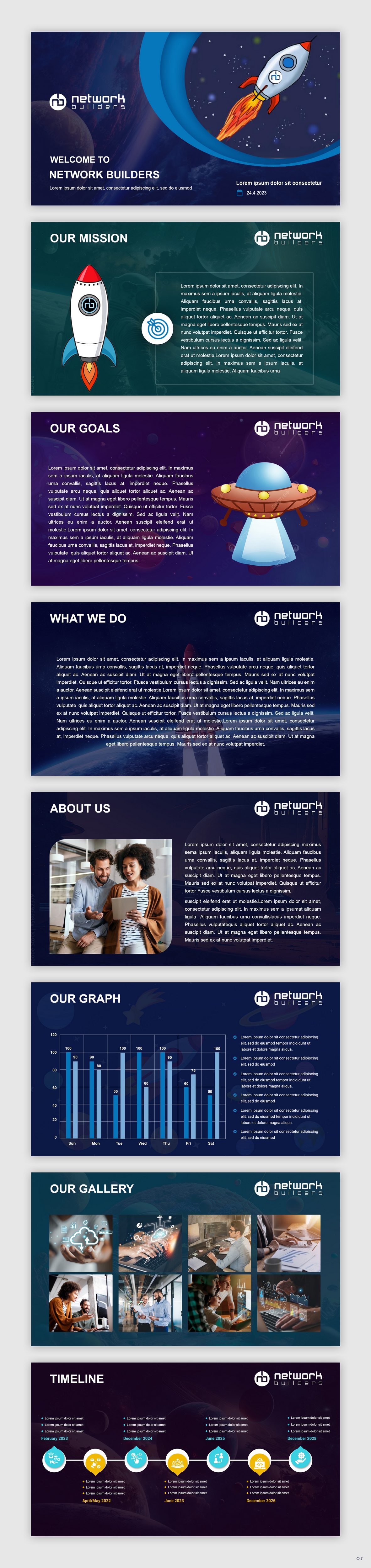 PowerPoint-Design von pb für Network Builders IT | Design #30435560