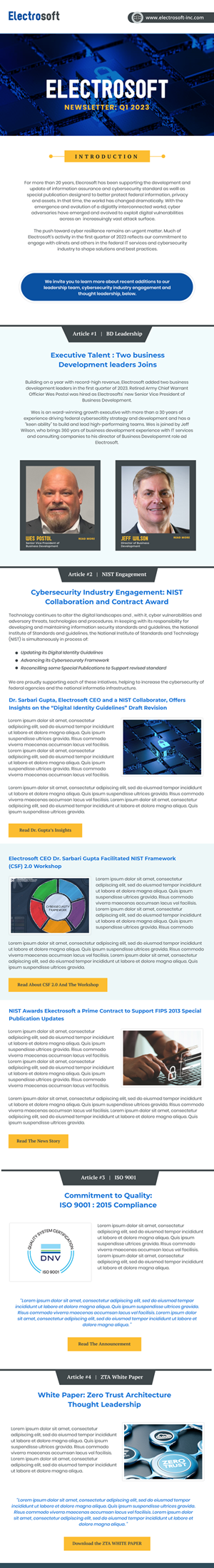 Newsletter Design by Expert Designer for ASM | Design #30418394