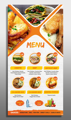 Menu Design by KreativeMadz for this project | Design: #30428185