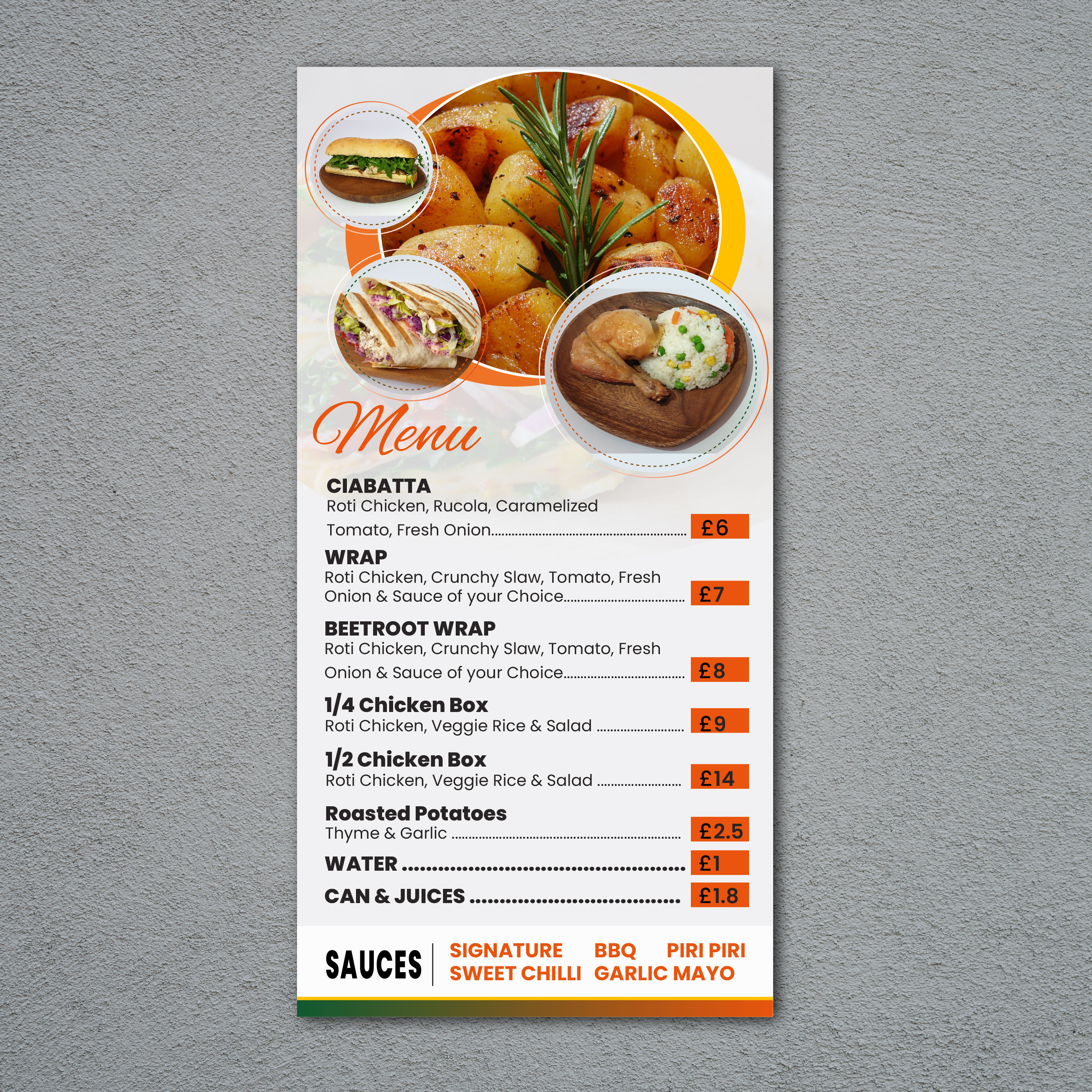 Menu Design by Signpost Designs for this project | Design #30433257