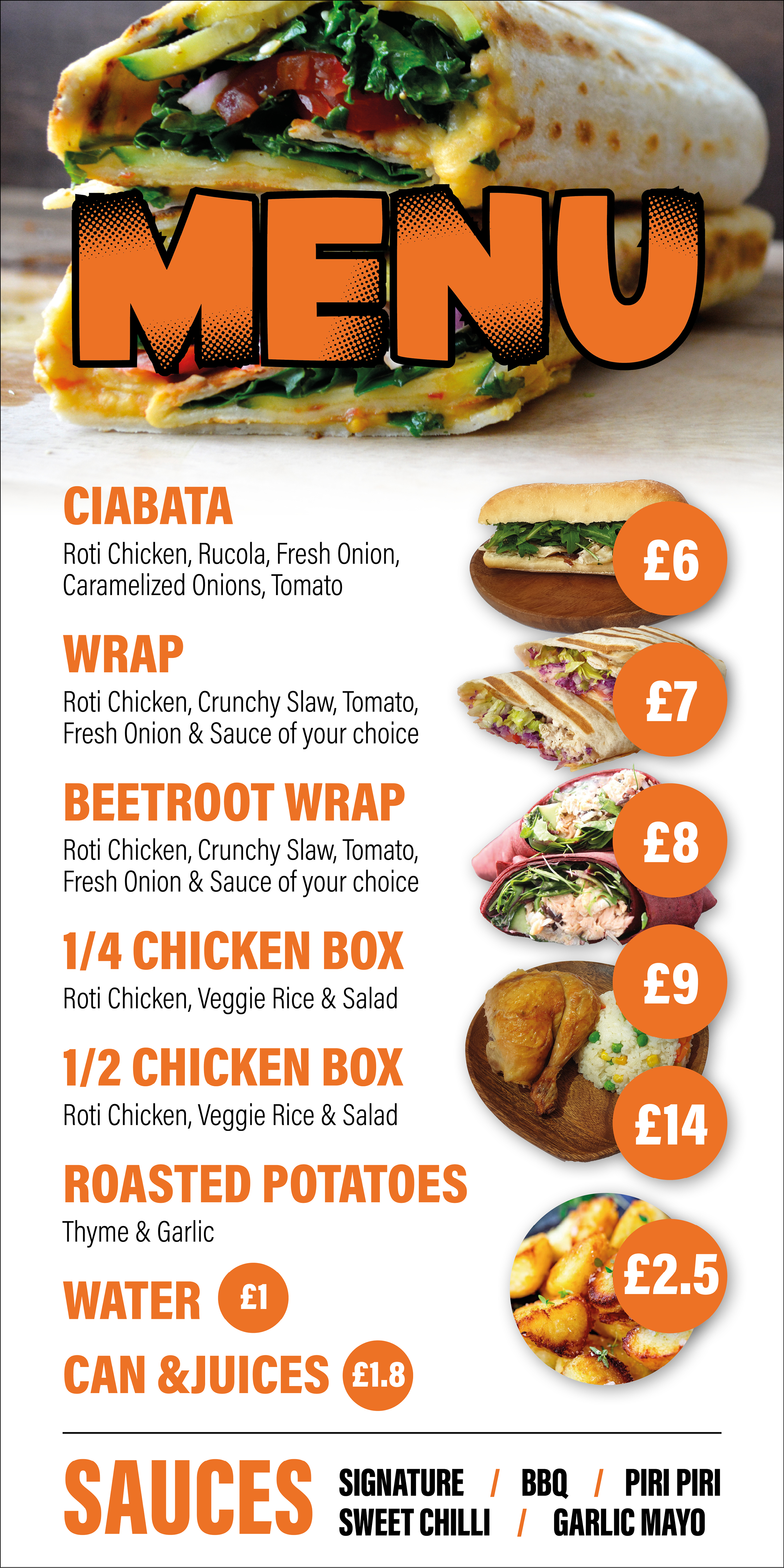 Menu Design by MarkoE for this project | Design #30422355