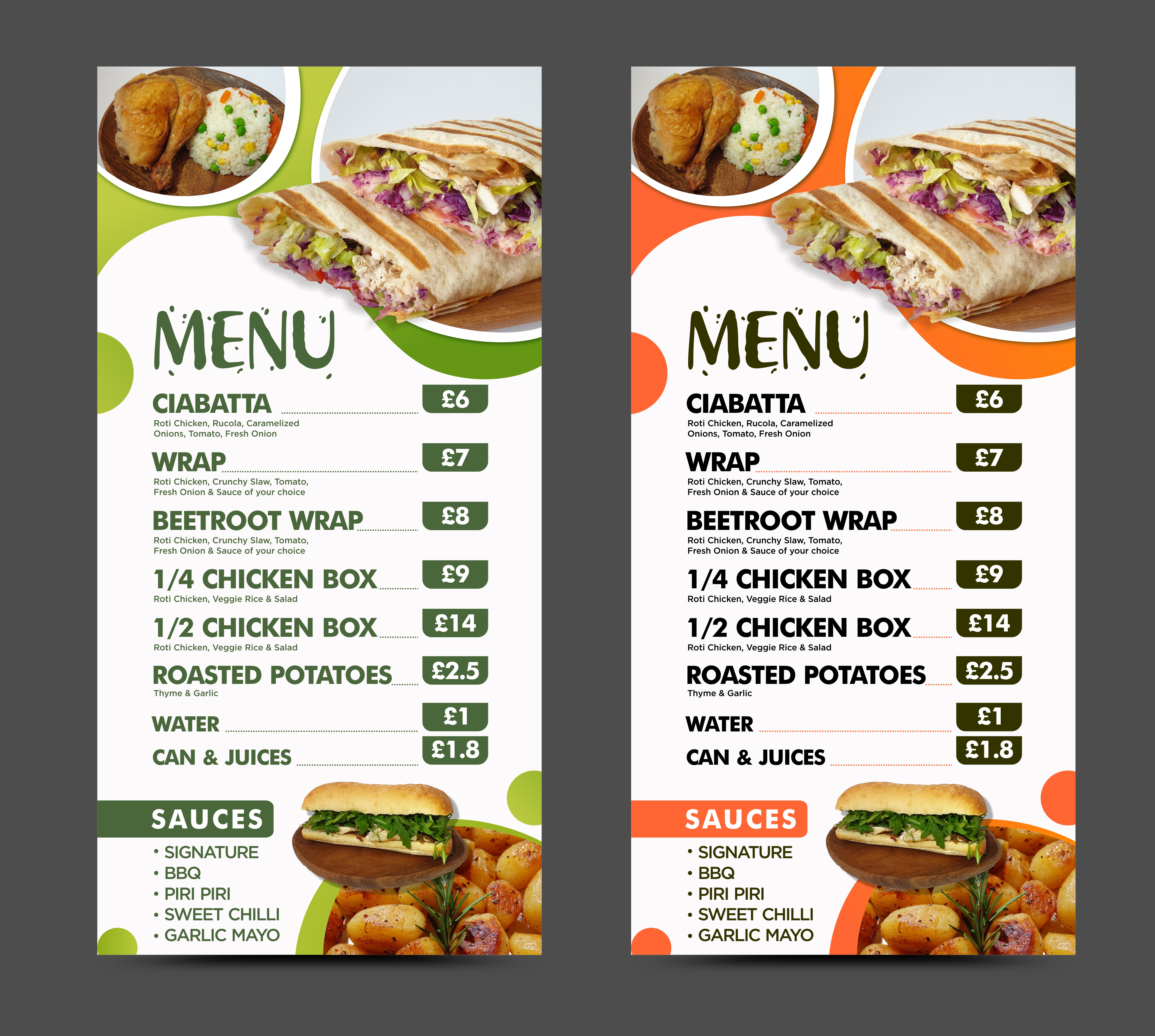 Menu Design by Rajneesha for this project | Design #30417983