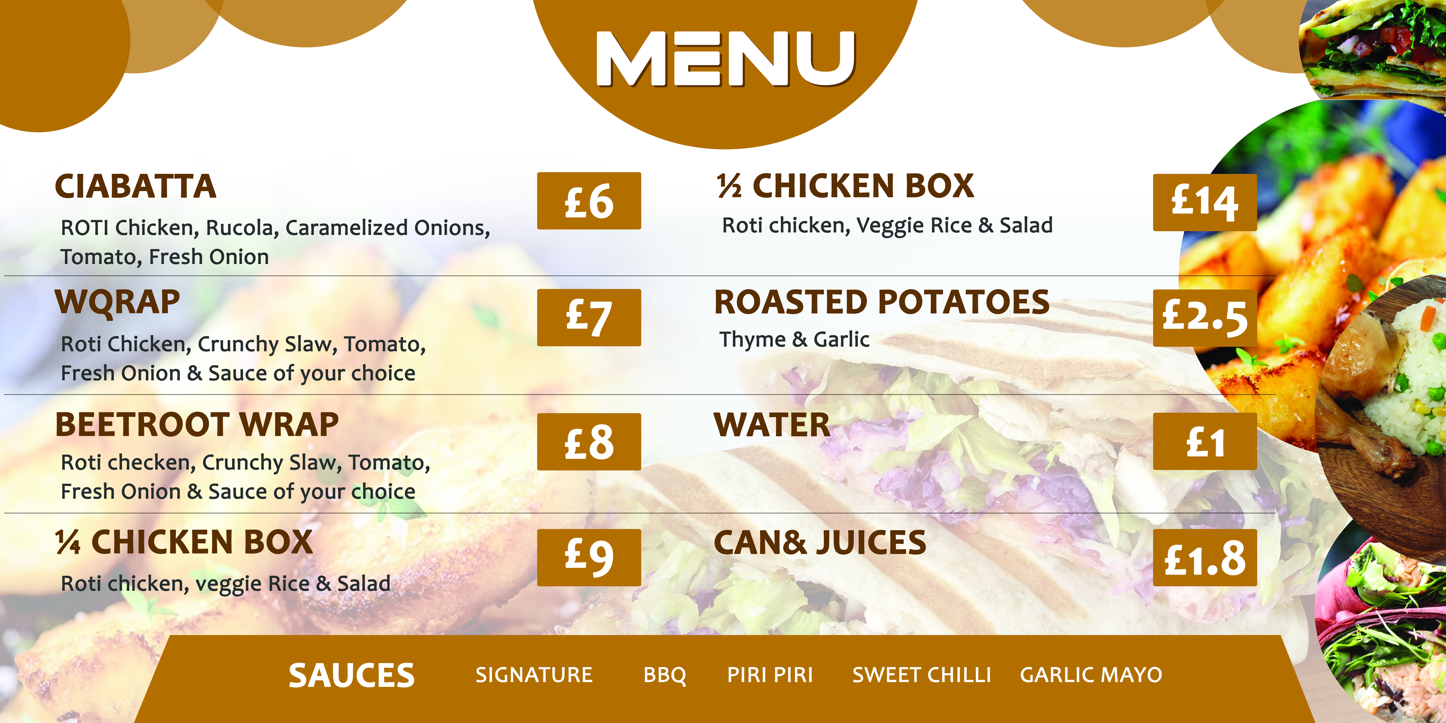 Menu Design by Pearl Jenkins for this project | Design #30433576