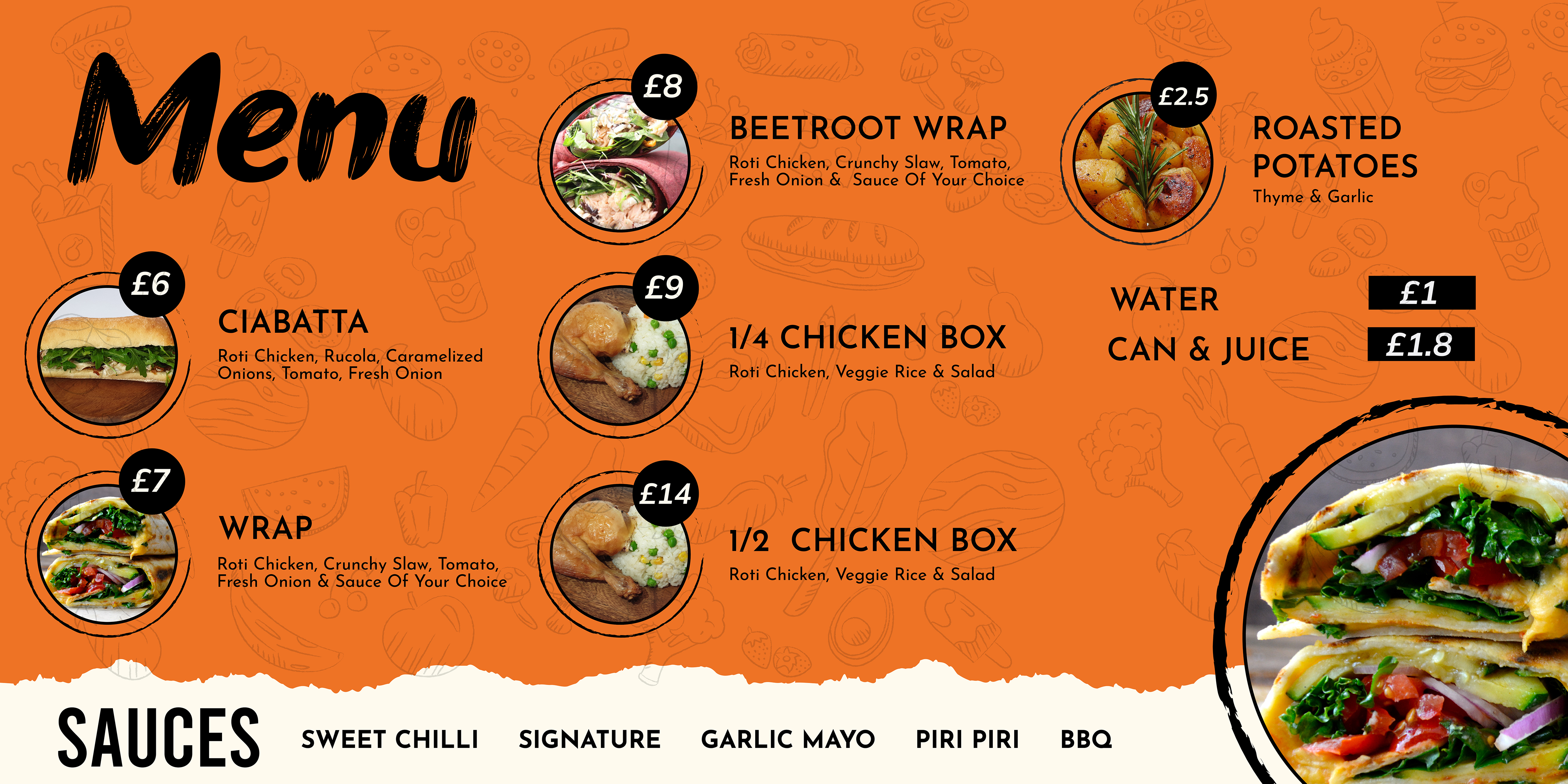 Menu Design by CREATOR VK for this project | Design #30449918