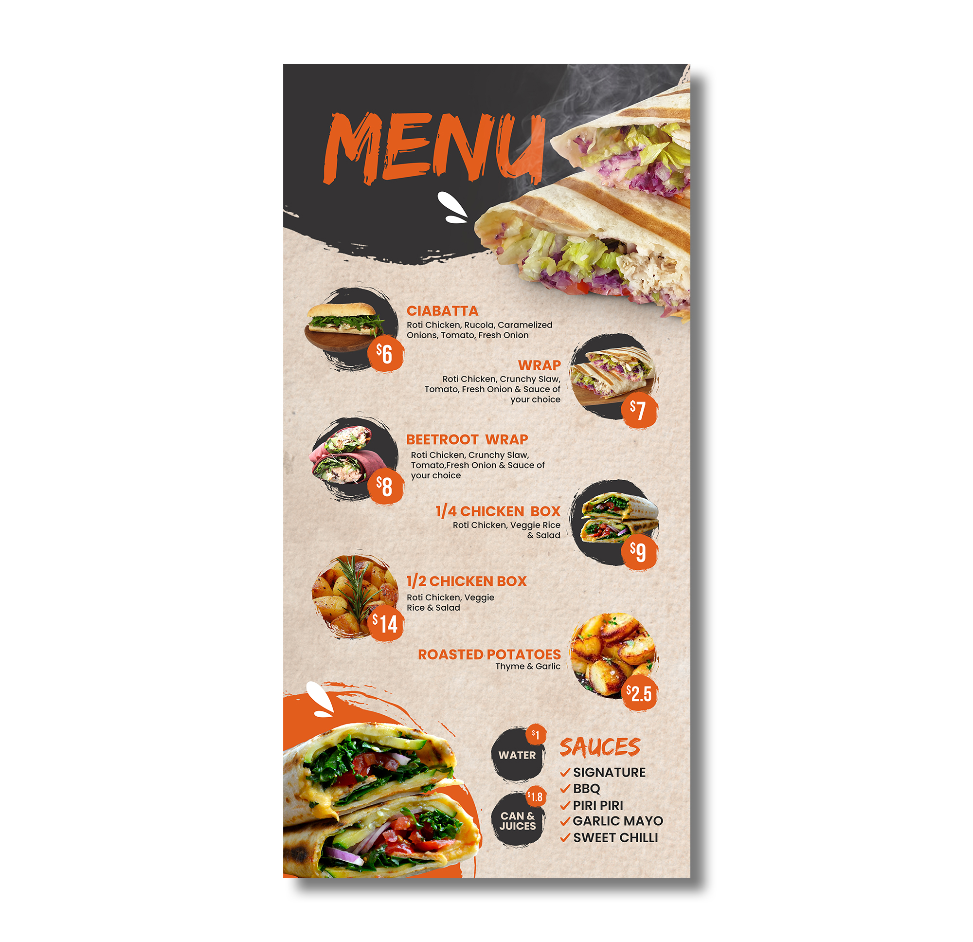 Menu Design by debdesign for this project | Design #30421194