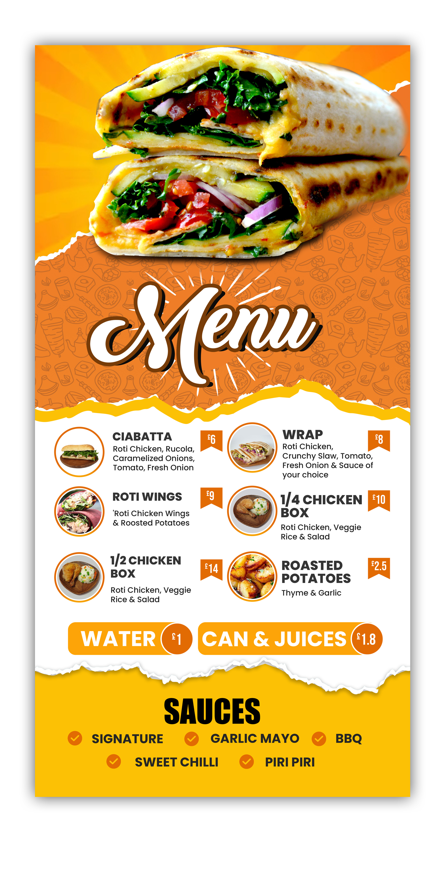 Menu Design by debdesign for this project | Design #30487306