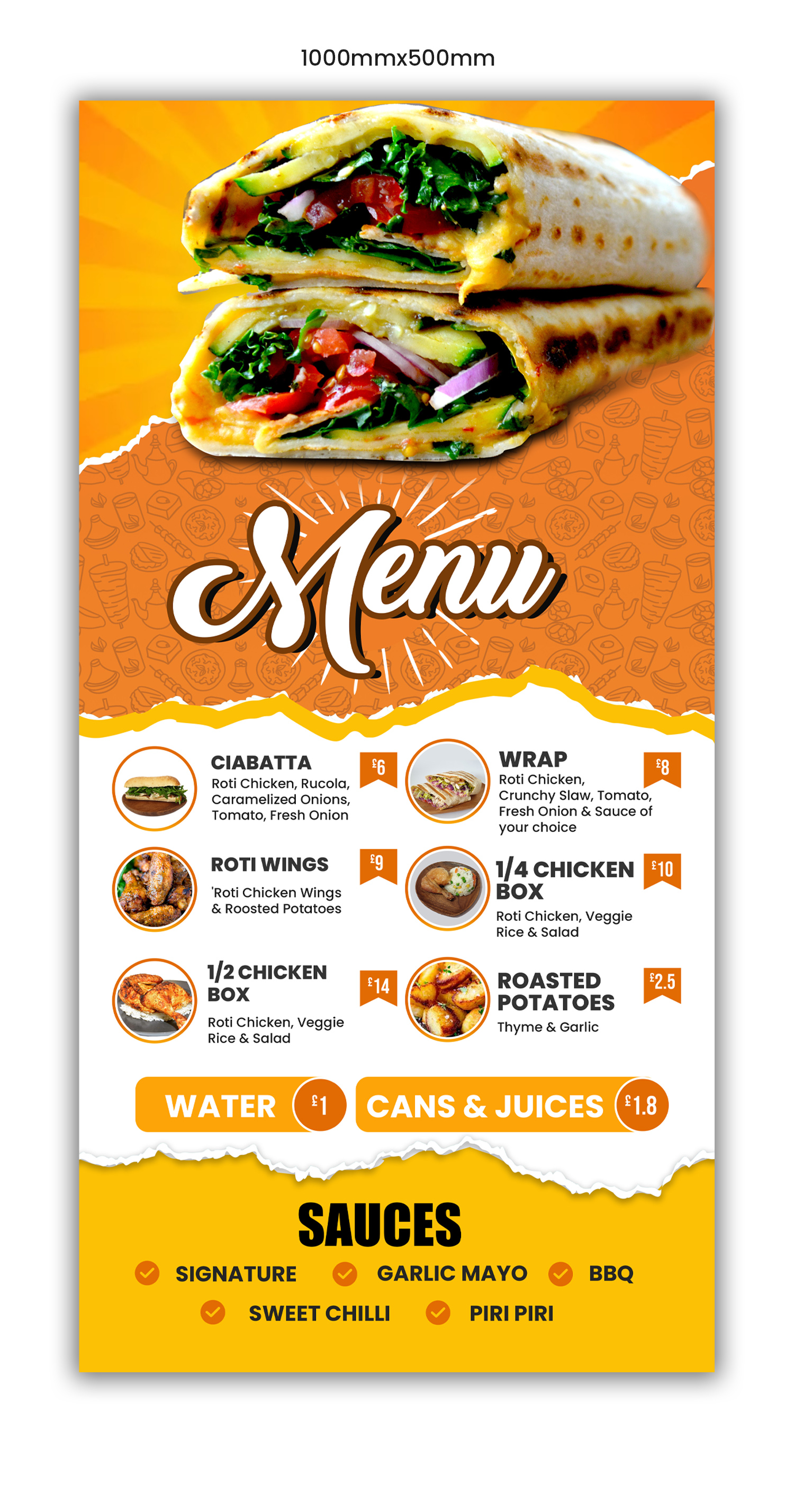 Menu Design by debdesign for this project | Design #30491452