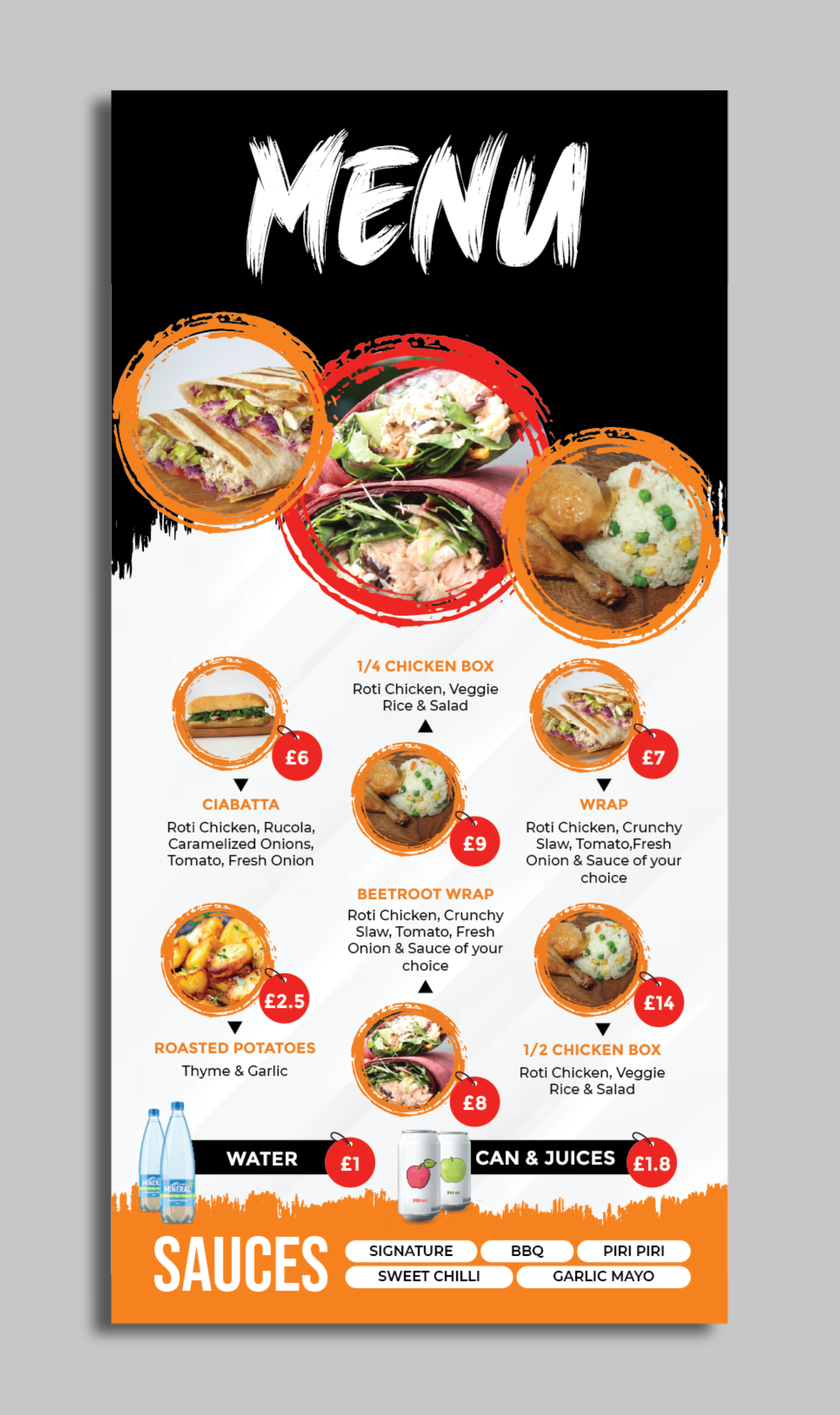 Menu Design by ecorokerz for this project | Design #30432145