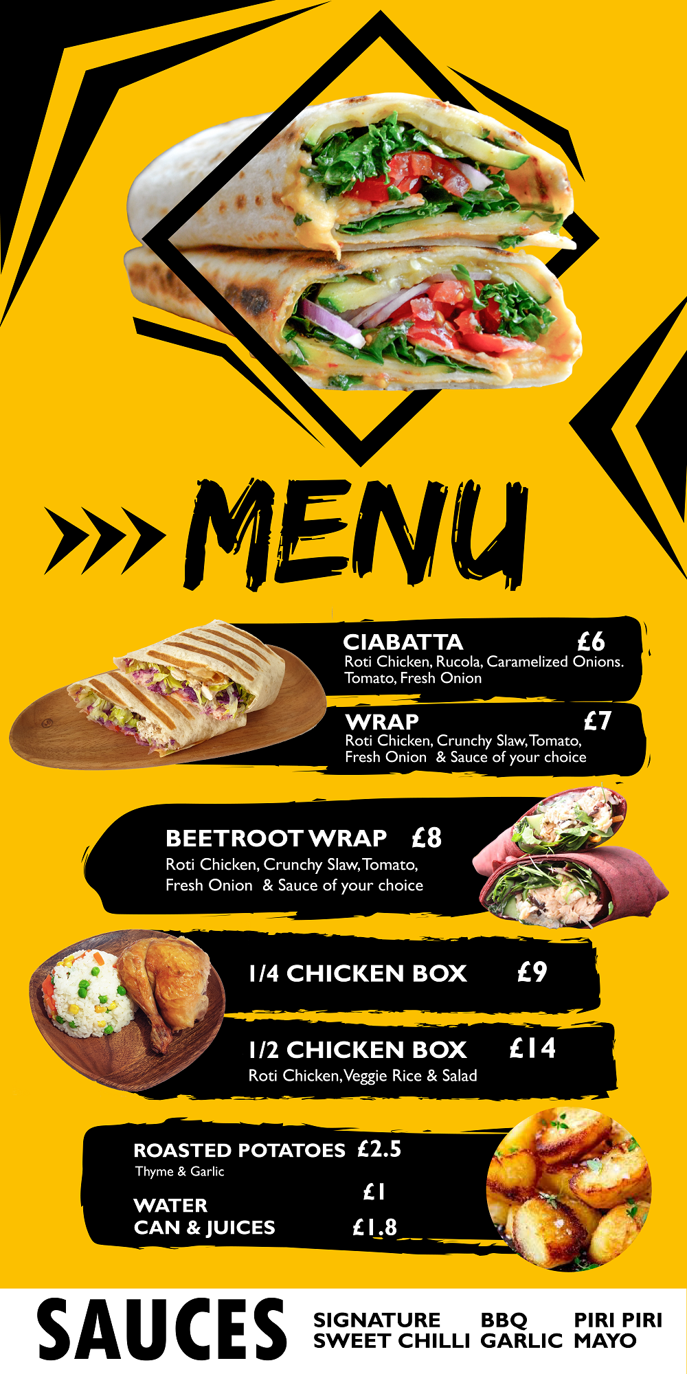 Menu Design by Langeliica for this project | Design #30437404
