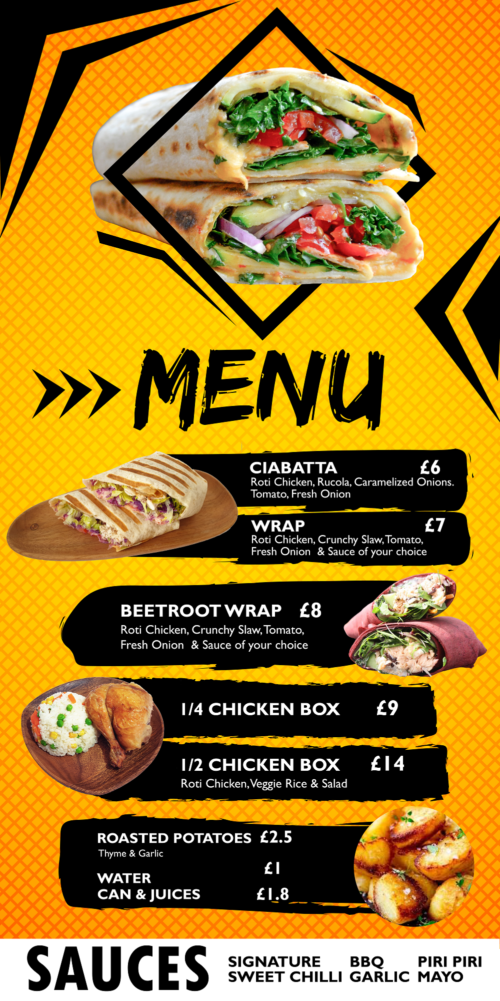 Menu Design by Langeliica for this project | Design #30437407