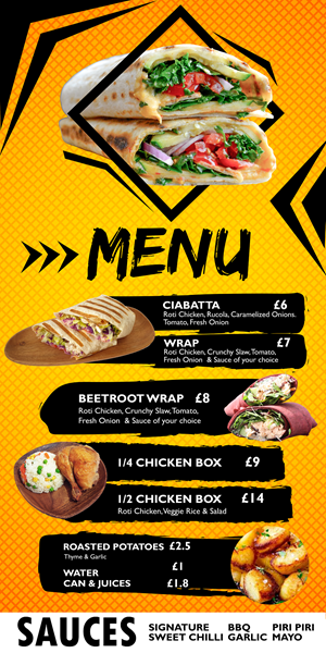 Menu Design by Langeliica for this project | Design: #30437407
