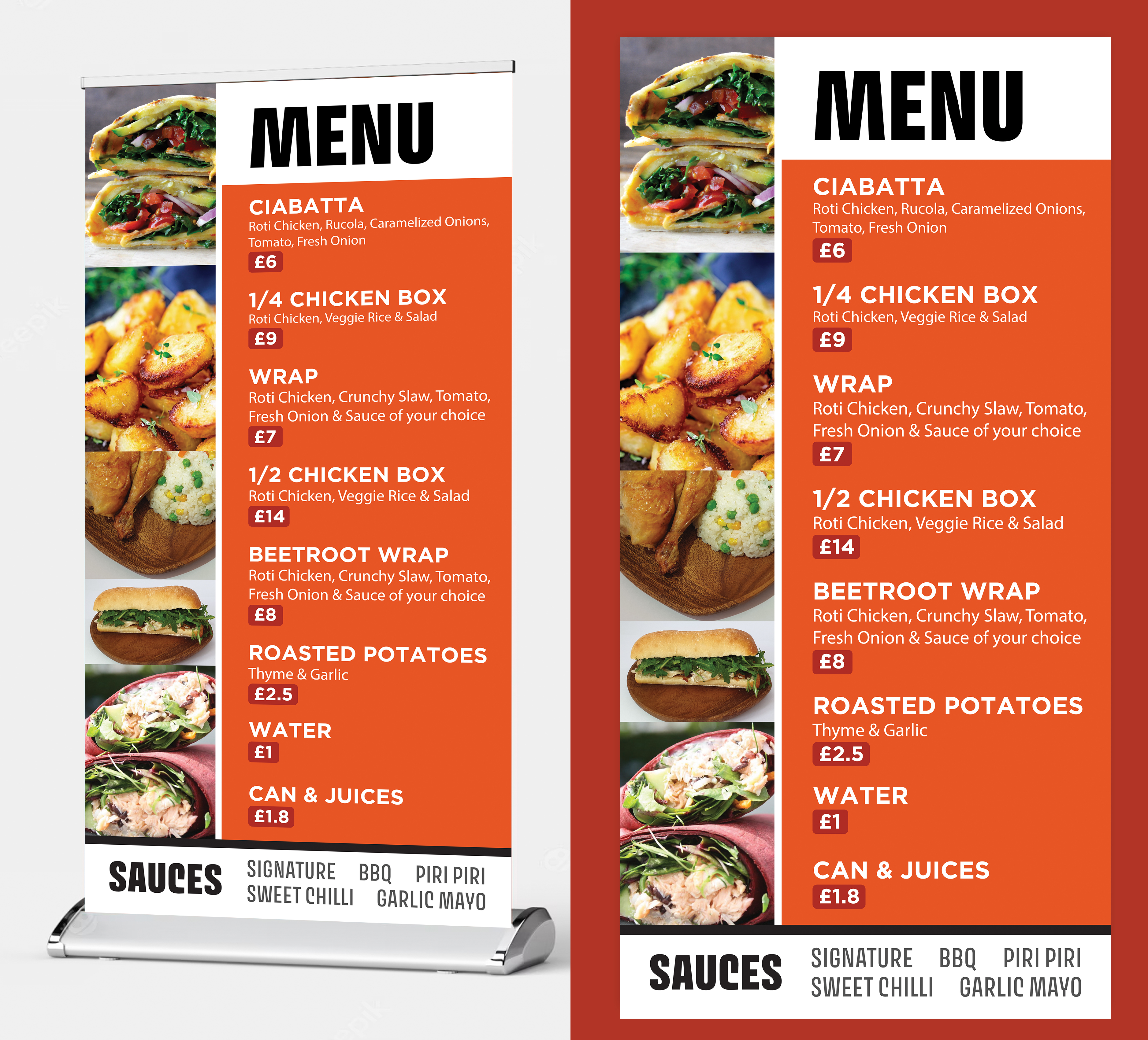 Menu Design by Jeewz for this project | Design #30417353