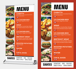 Menu Design by Jeewz for this project | Design: #30417353