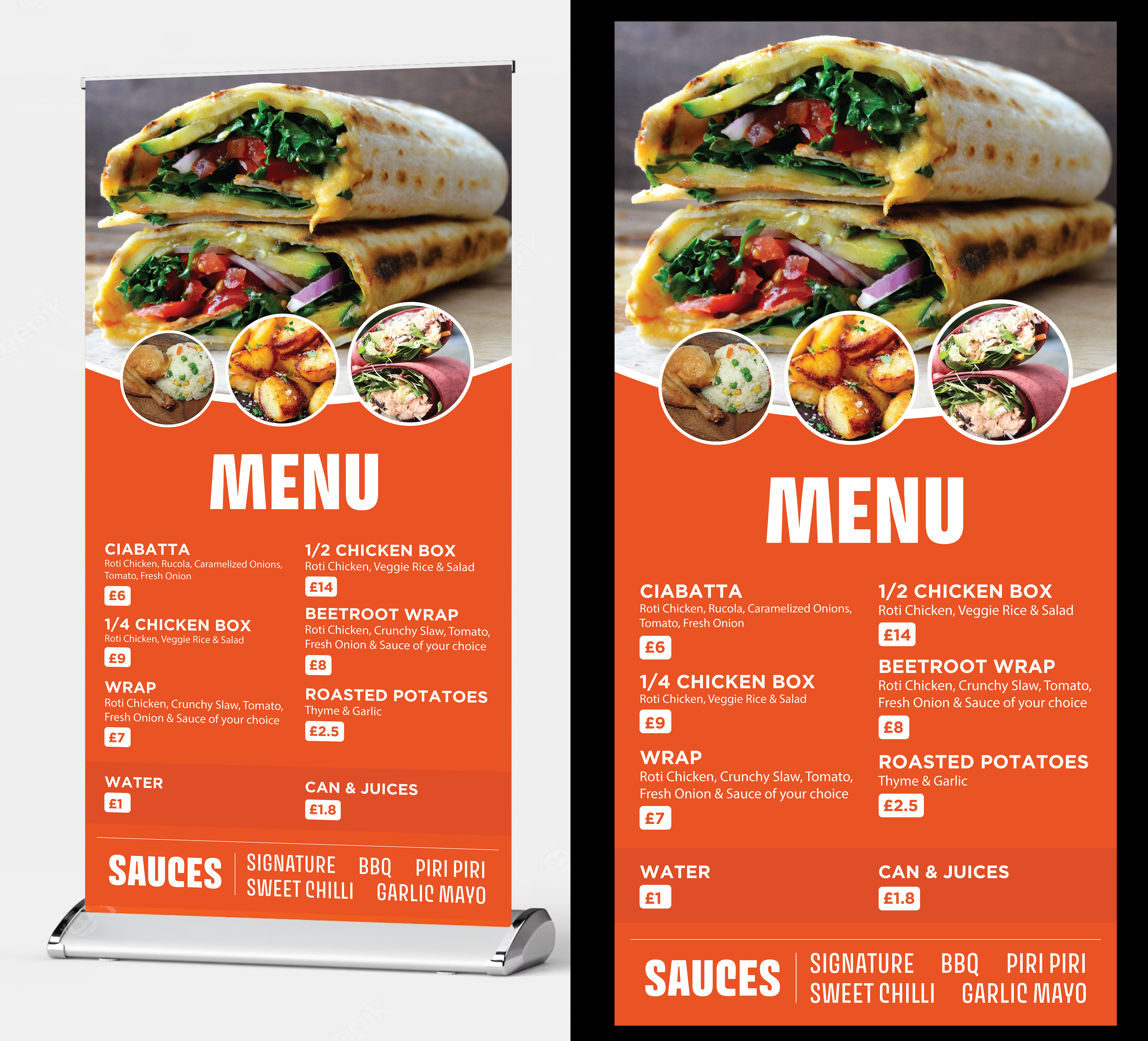 Menu Design by Jeewz for this project | Design #30417450