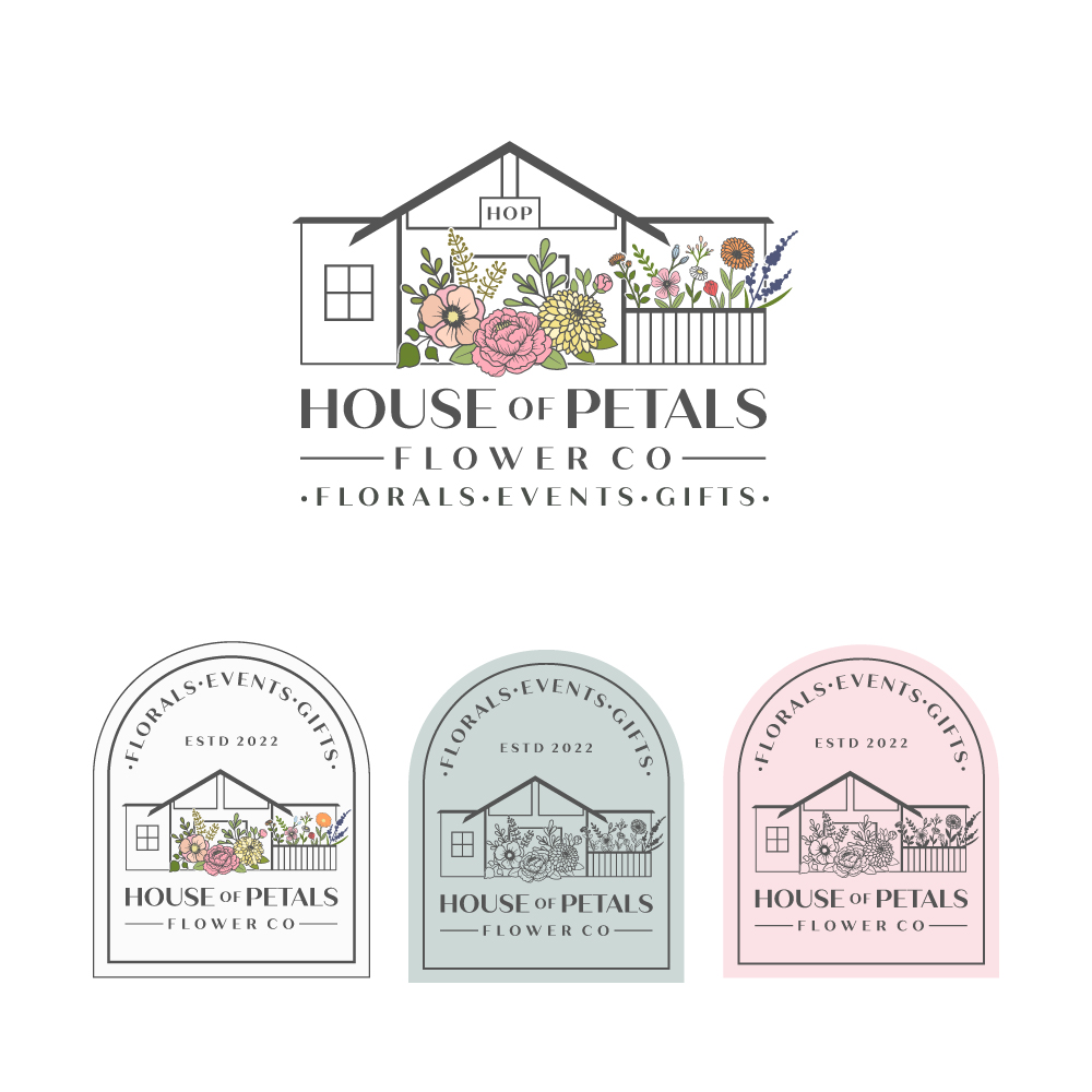Logo Design by Amethystica for Petals on Pedals Flower Co | Design #30517327