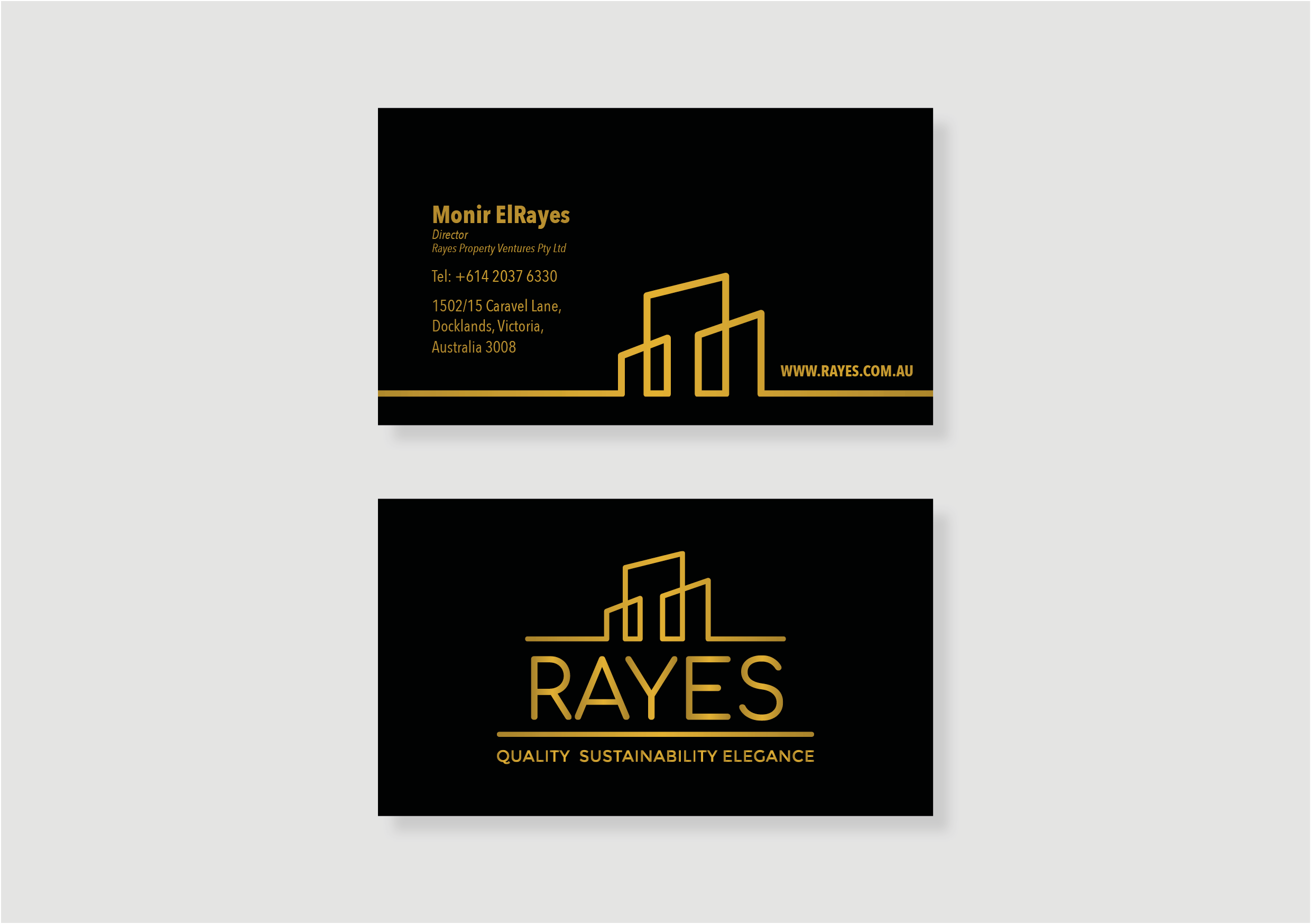 Diseño de Tarjeta de Presentación por MarkoE para Rayes Pty Ltd | Diseño #30433227