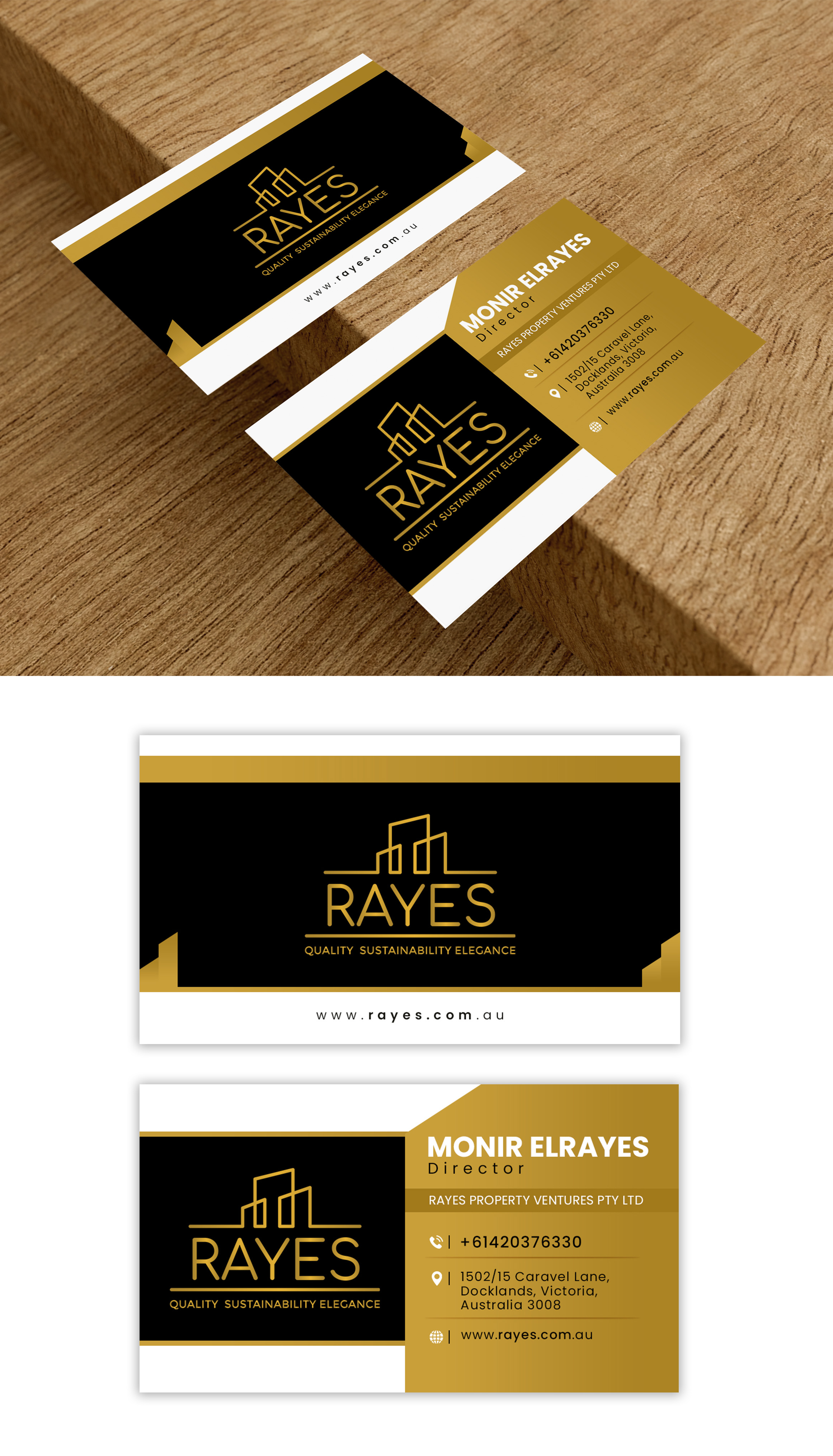 Design de Carte de Visite par debdesign pour Rayes Pty Ltd | Design #30432443