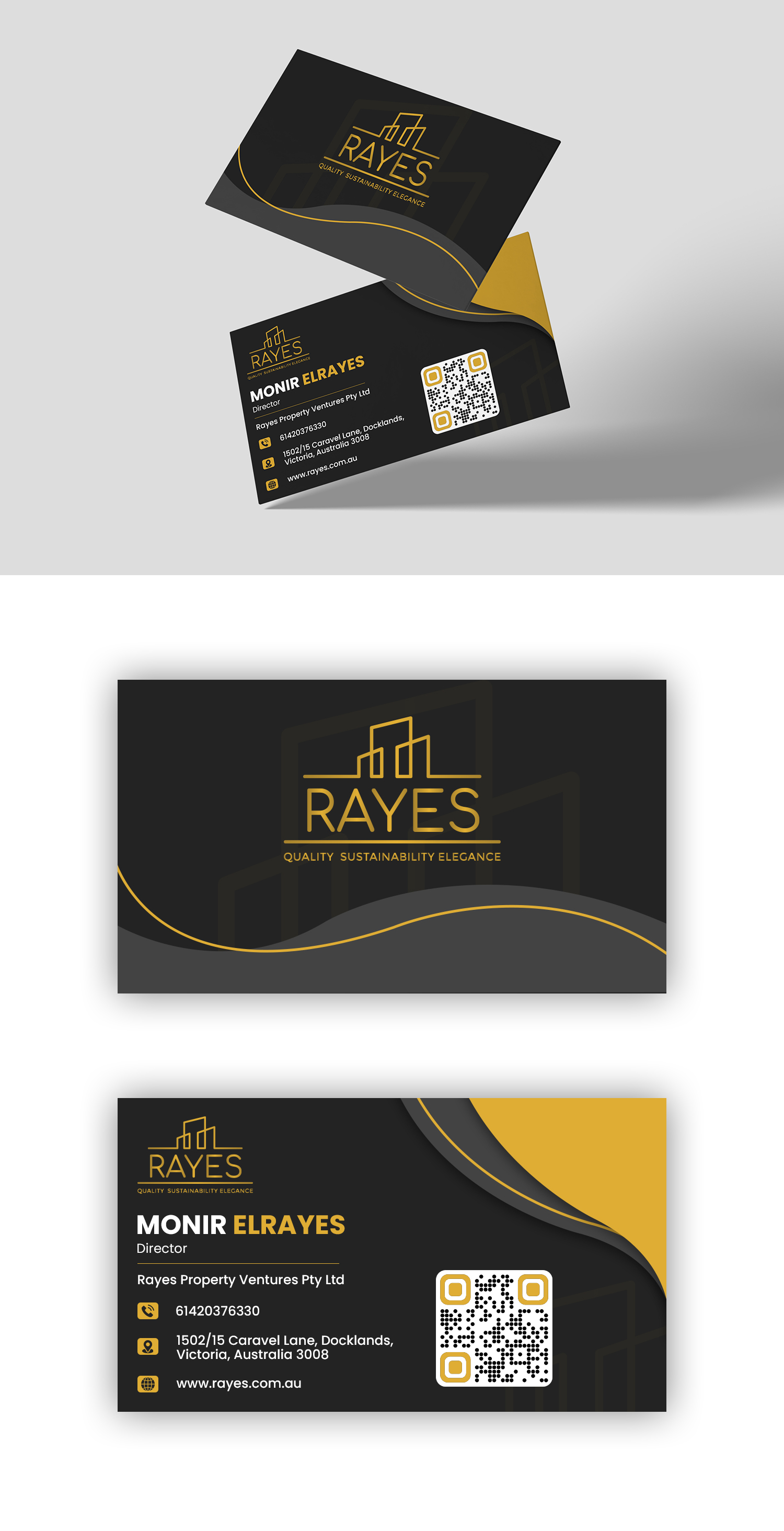 Design de Carte de Visite par debdesign pour Rayes Pty Ltd | Design #30432641