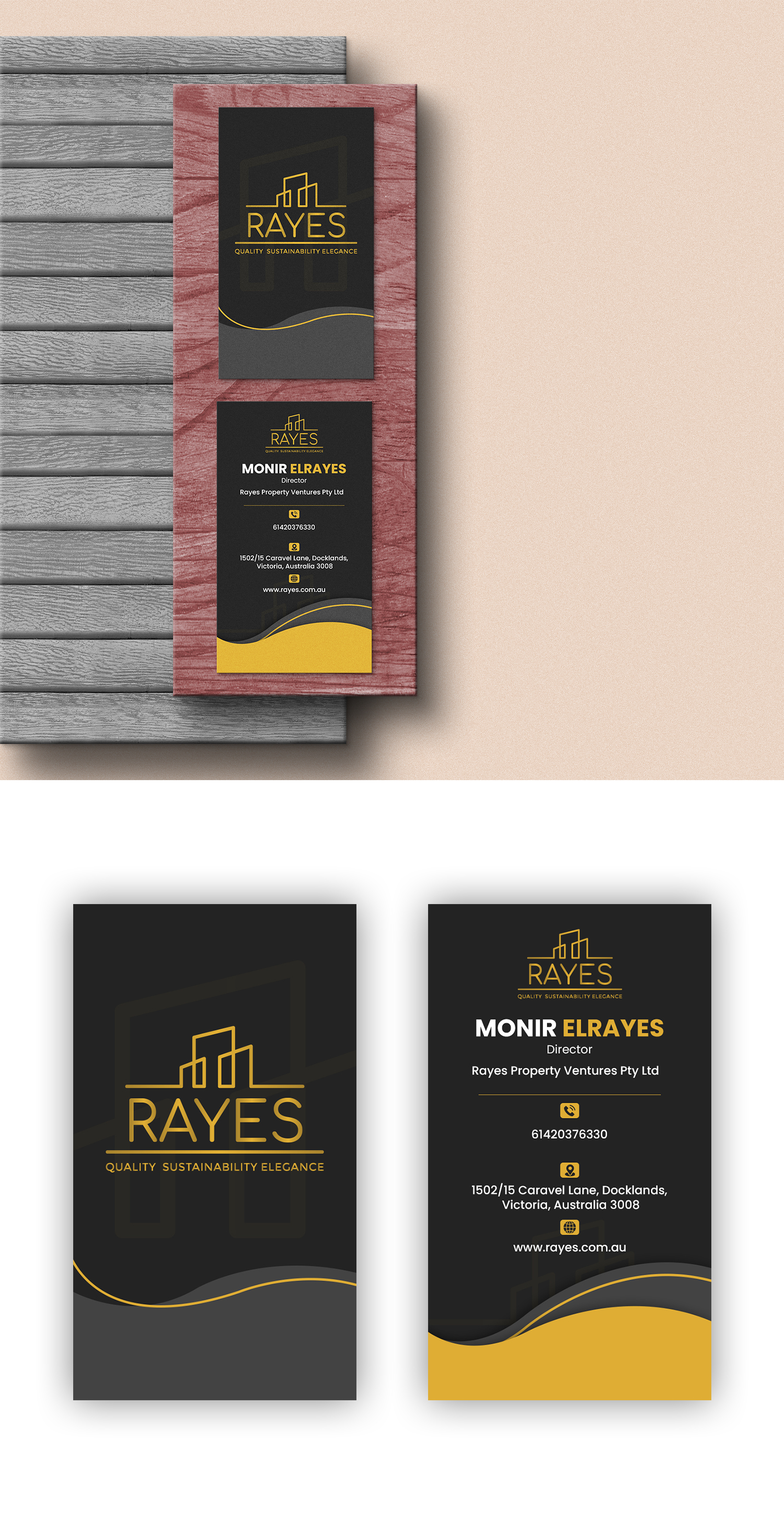 Design de Carte de Visite par debdesign pour Rayes Pty Ltd | Design #30432642