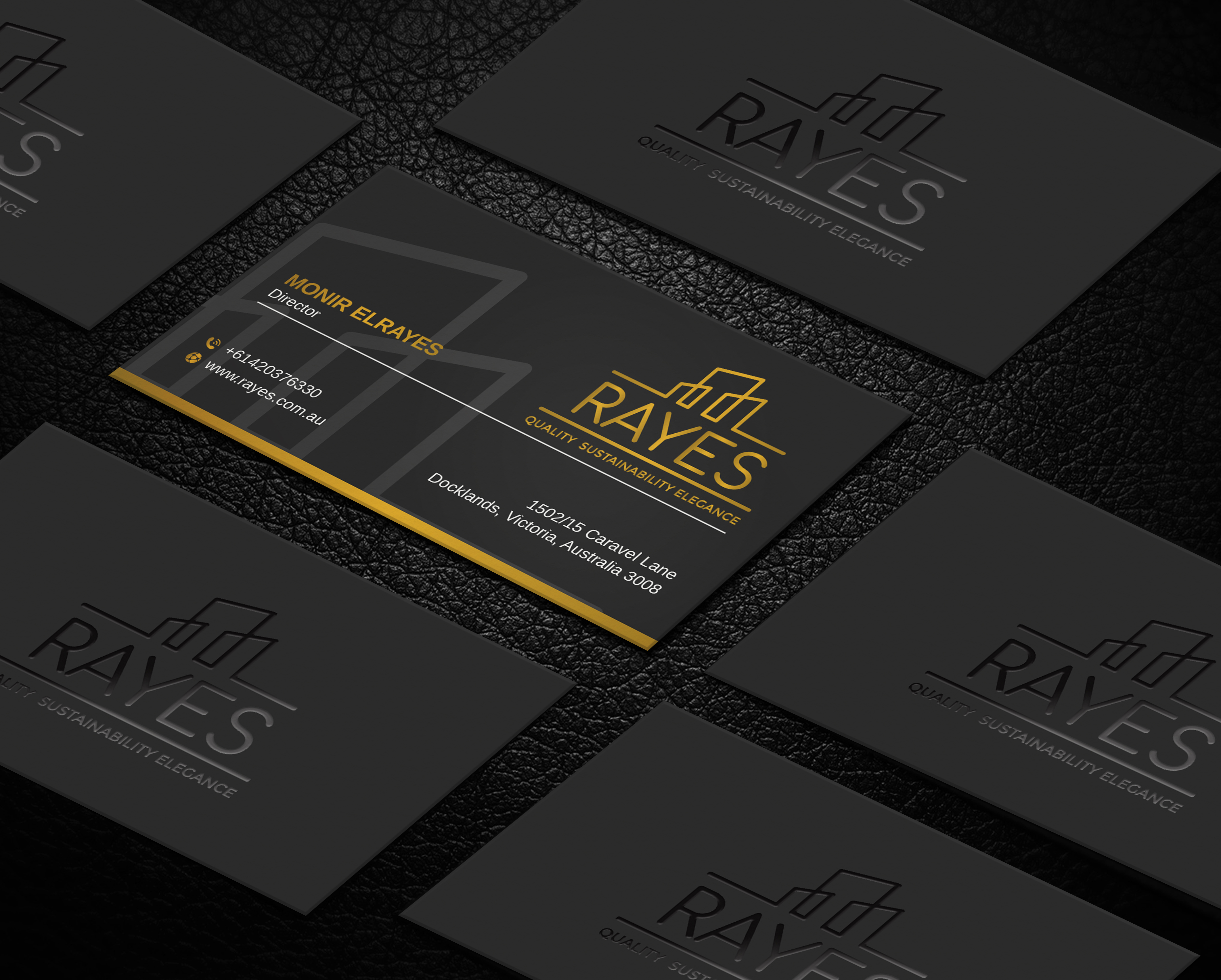 Business Card Design by LAXMI DESIGNHUB for Rayes Pty Ltd | Design #30432208