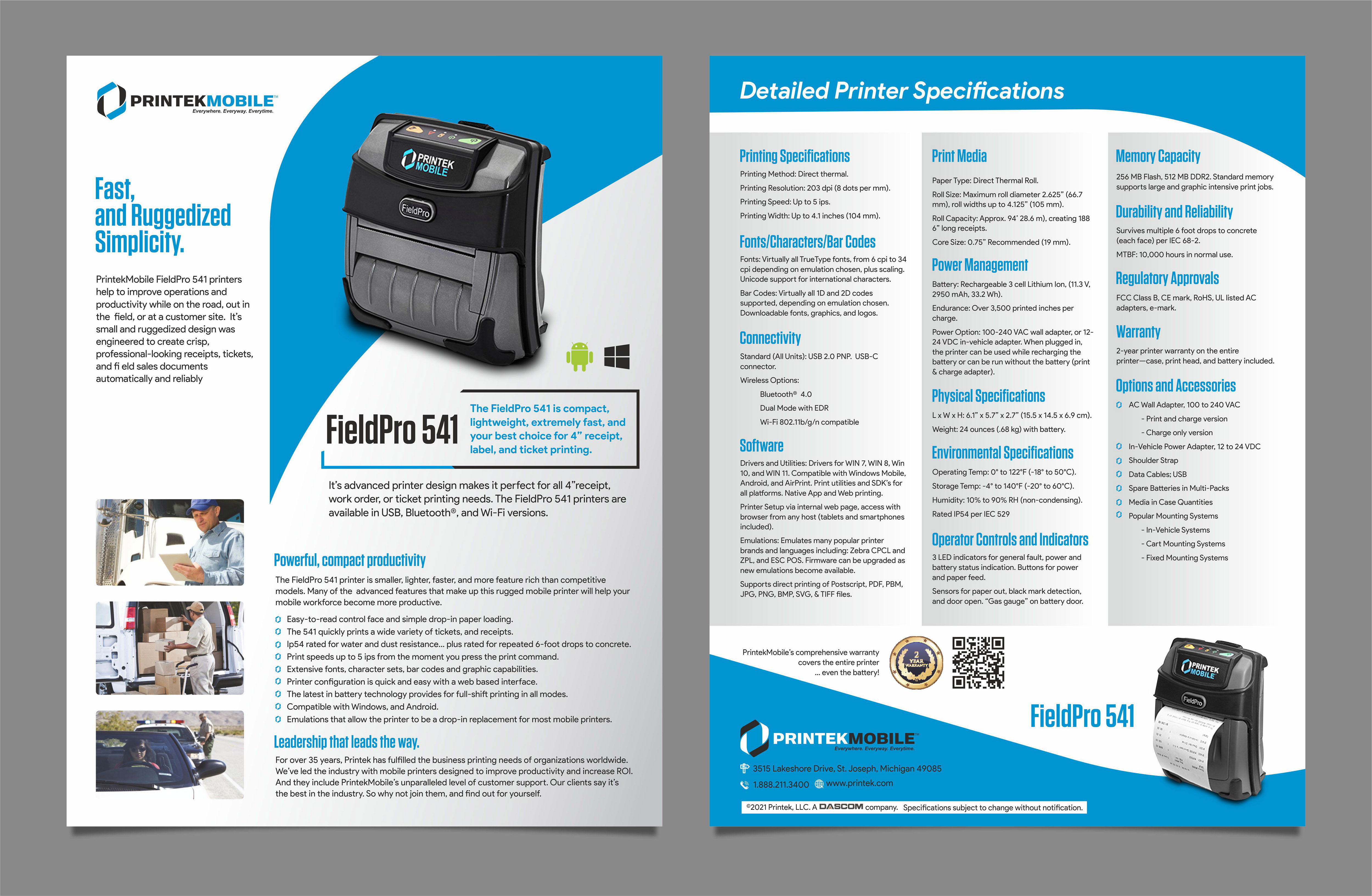 Broschüren-Design von Fine Graphics House für Printek, LLC | Design #30484573