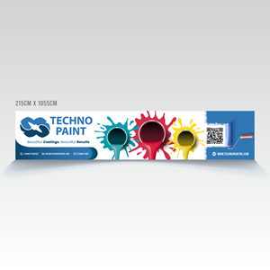 Techno paint banner